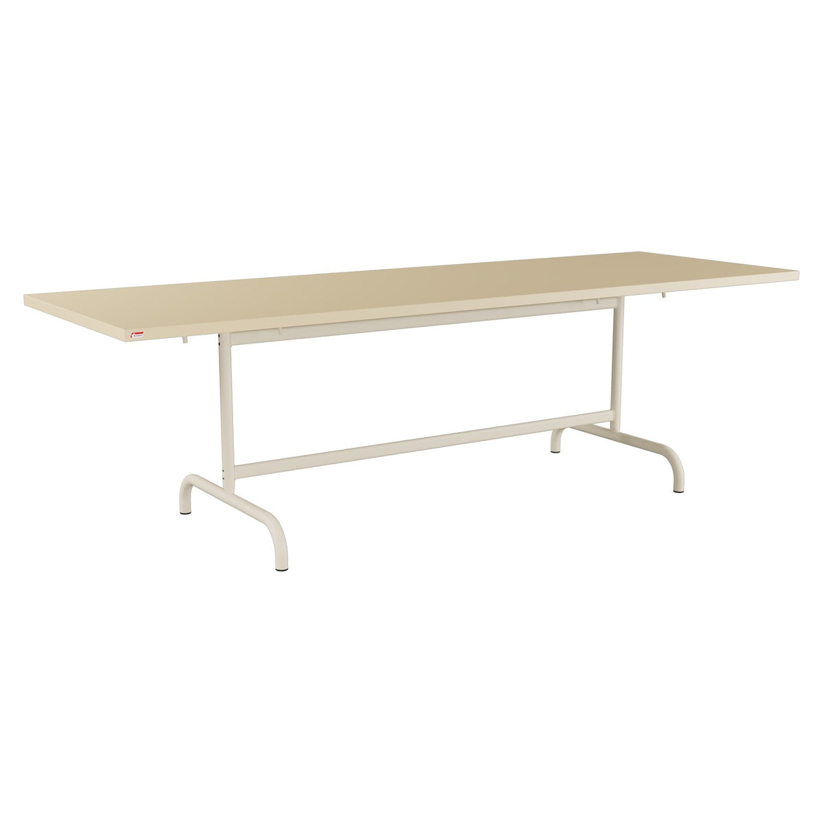 Schaffner Säntis Table repas rabattable 240x80cm – Marron Pastel 83 / Sable Pastel 15