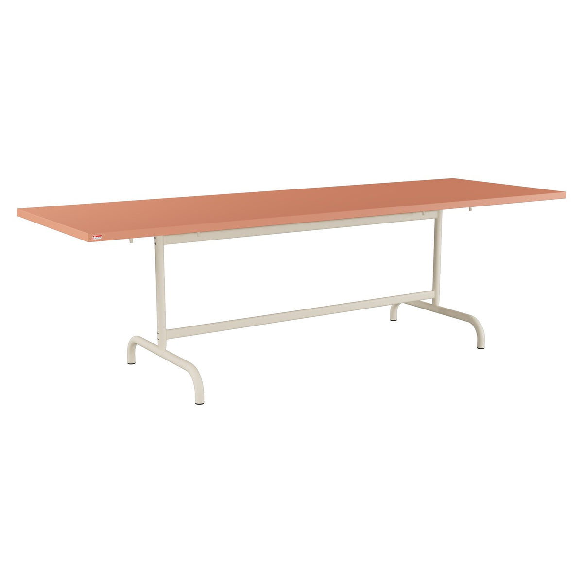 Schaffner Säntis Table repas rabattable 240x80cm – Terracotta 84 / Sable Pastel 15