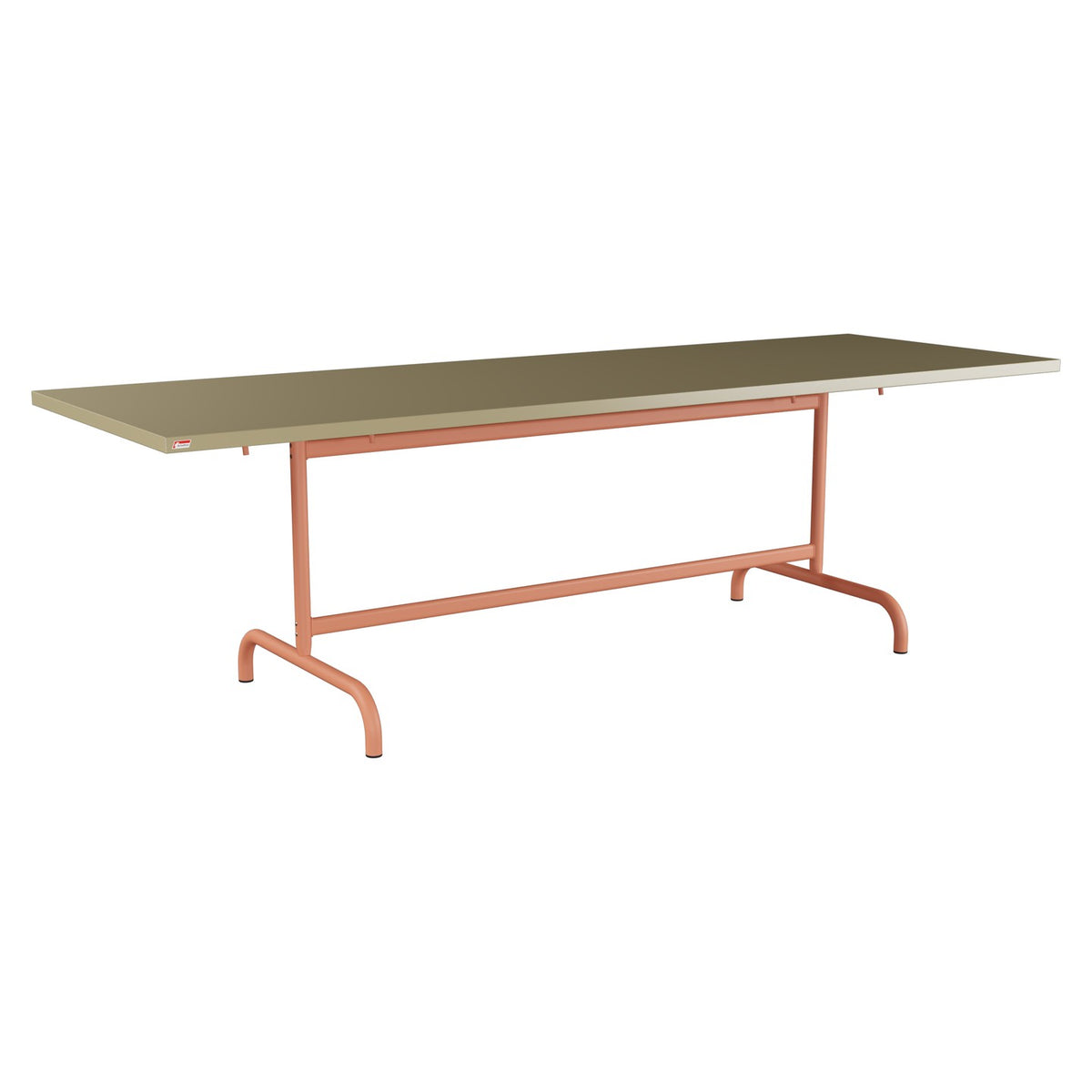 Schaffner Säntis Table repas rabattable 240x80cm – Champagne 85 / Terracotta 84
