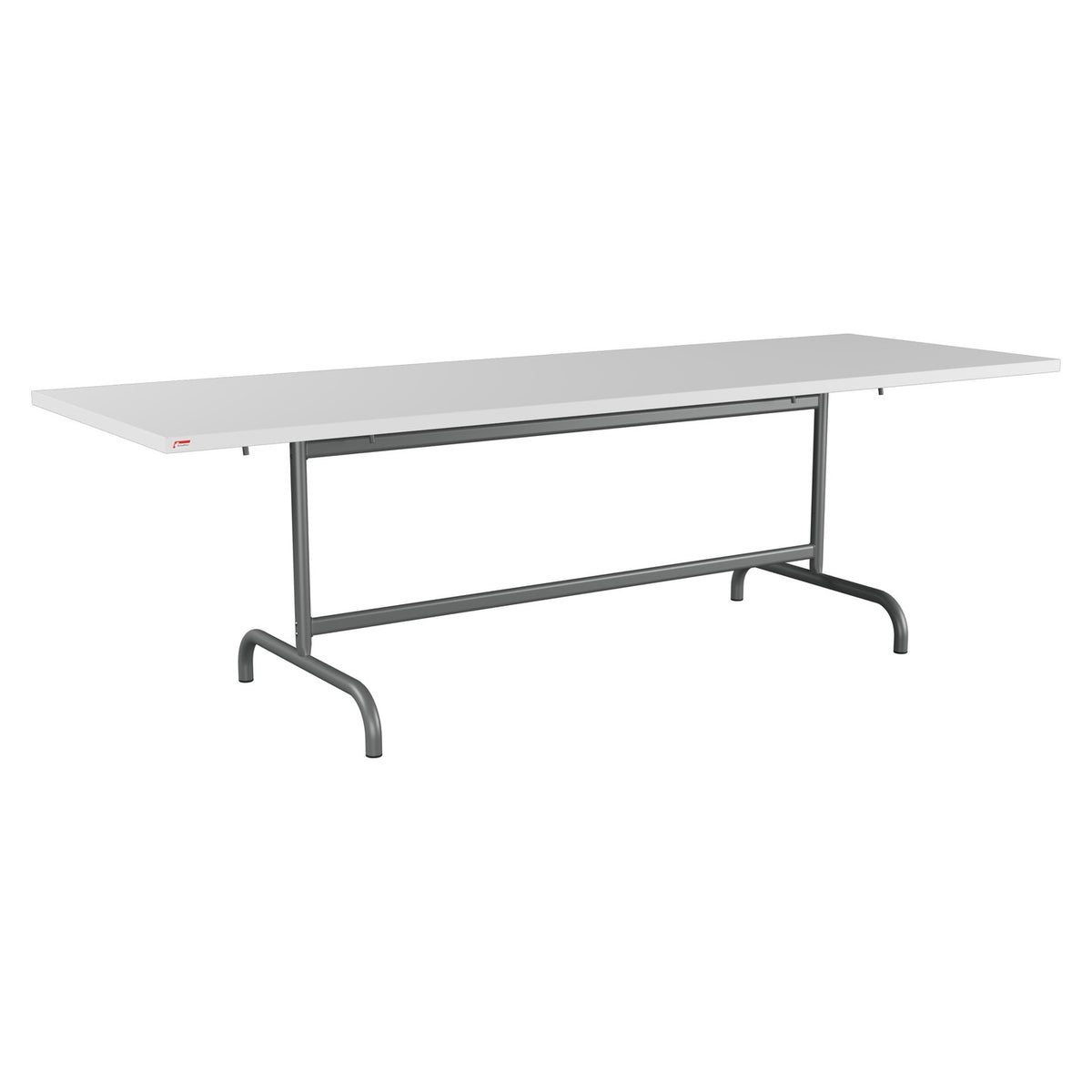 Schaffner Säntis Table repas rabattable 240x80cm – Blanc 90 / Graphite 73