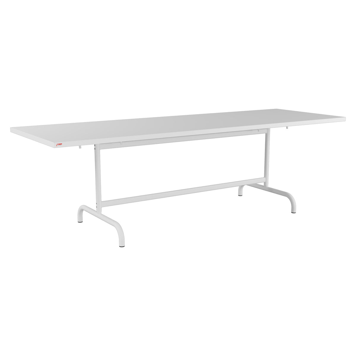 Schaffner Säntis Table repas rabattable 240x80cm – Blanc 90 / Blanc 90