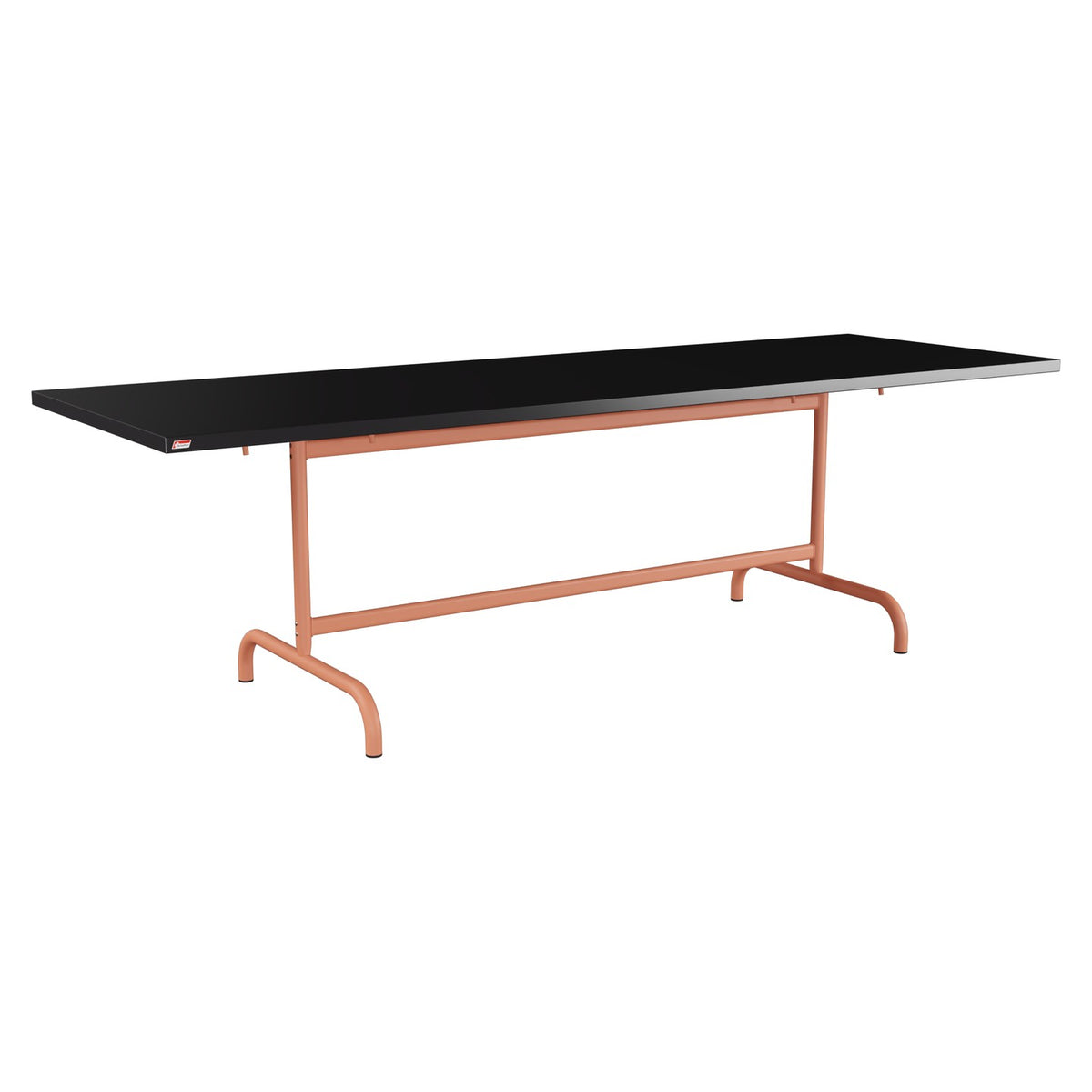Schaffner Säntis Table repas rabattable 240x80cm – Noir 91 / Terracotta 84