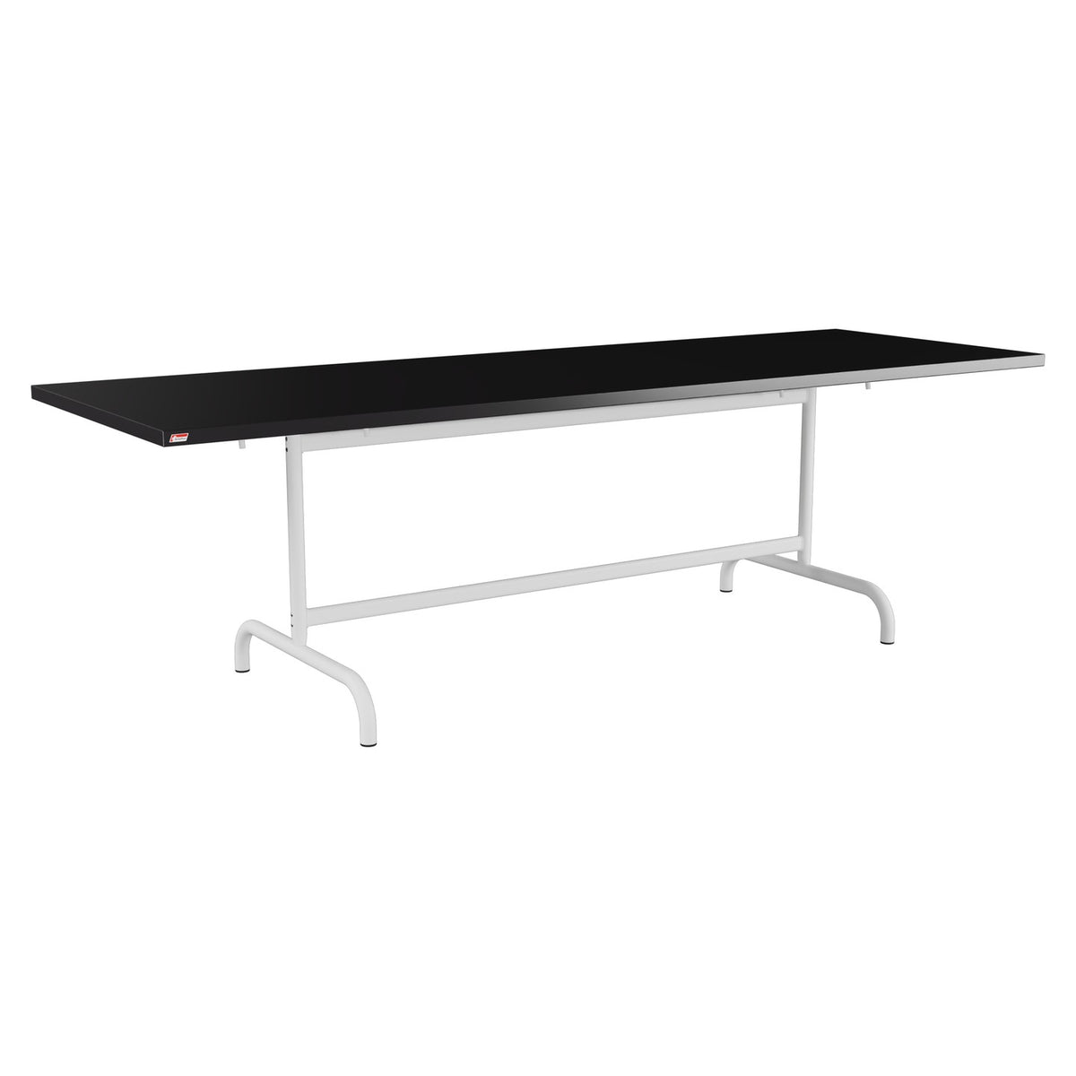 Schaffner Säntis Table repas rabattable 240x80cm – Noir 91 / Blanc 90