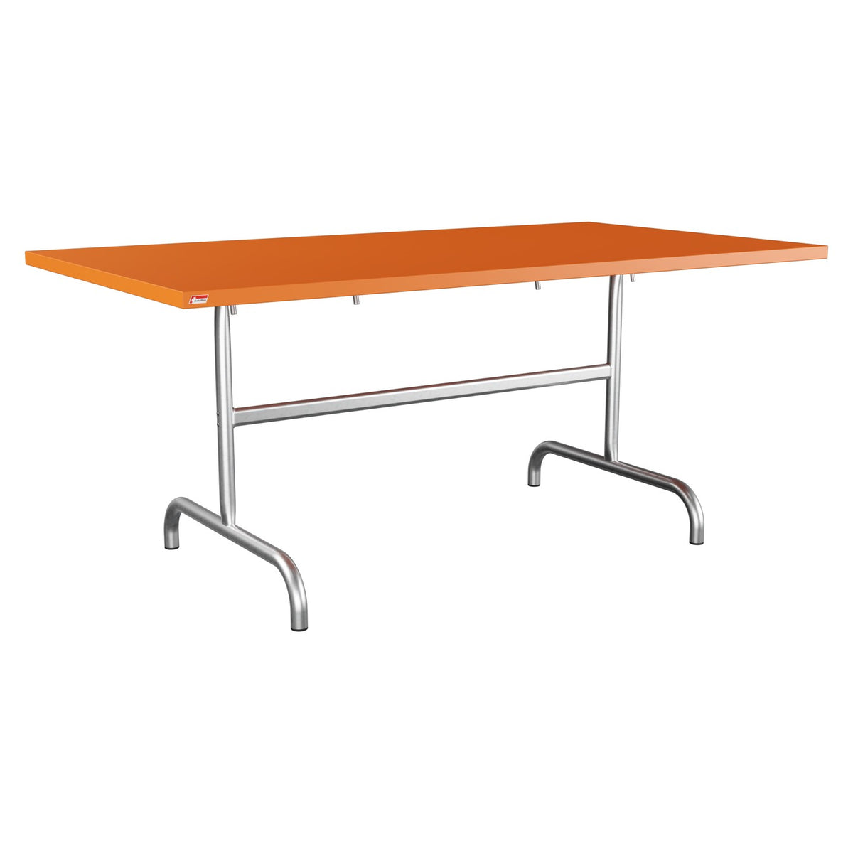 Schaffner Säntis Table repas rabattable 165x90cm – Orange 13 / Galvanisé à chaud 02