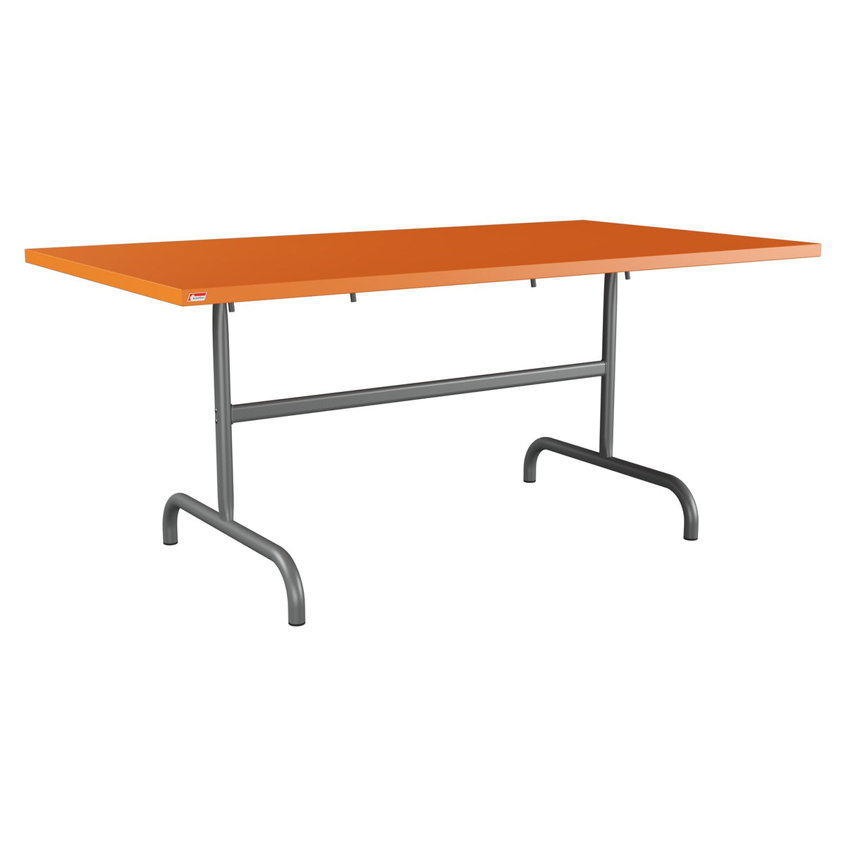 Schaffner Säntis Table repas rabattable 165x90cm – Orange 13 / Graphite 73