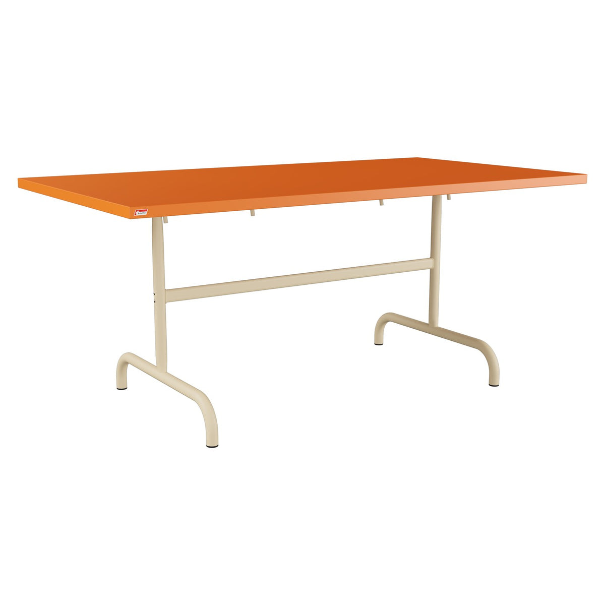 Schaffner Säntis Table repas rabattable 165x90cm – Orange 13 / Marron Pastel 83