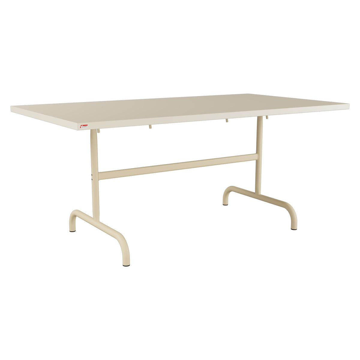 Schaffner Säntis Table repas rabattable 165x90cm – Sable Pastel 15 / Marron Pastel 83