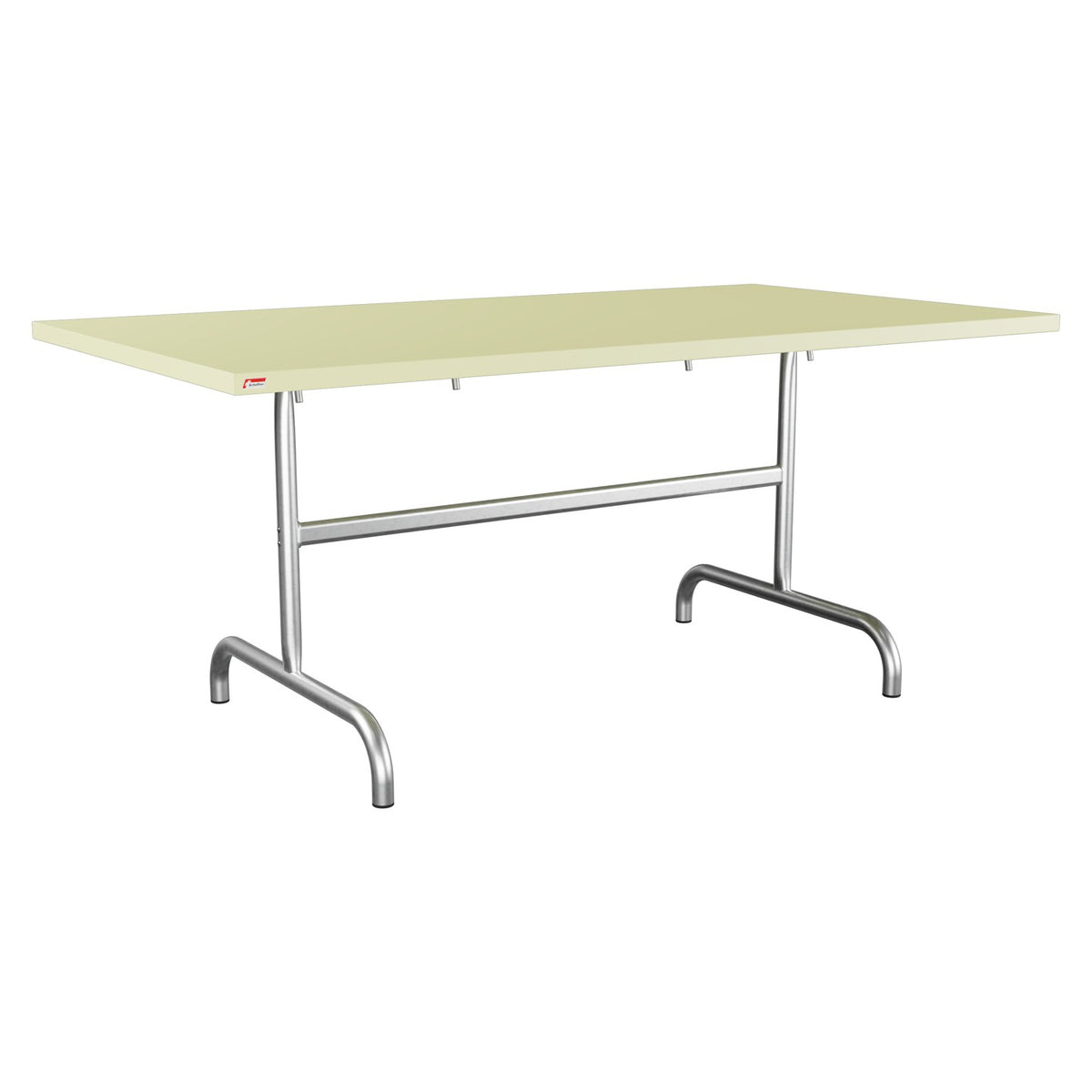 Schaffner Säntis Table repas rabattable 165x90cm – Jaune Buis 18 / Galvanisé à chaud 02