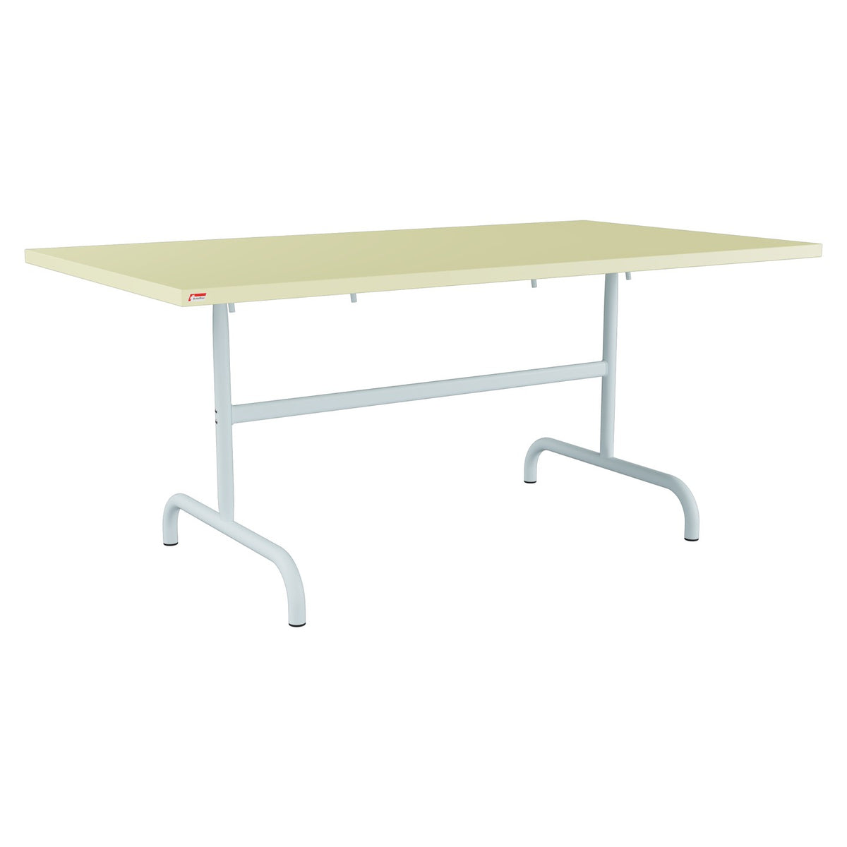 Schaffner Säntis Table repas rabattable 165x90cm – Jaune Buis 18 / Bleu Pastel 51