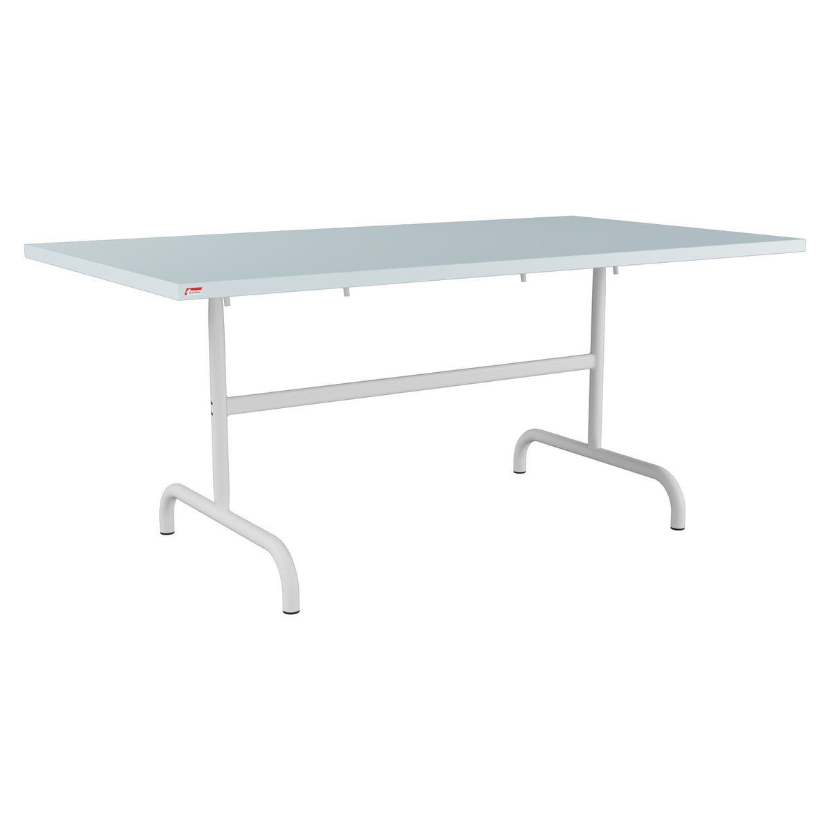 Schaffner Säntis Table repas rabattable 165x90cm – Bleu Pastel 51 / Gris Argent 78