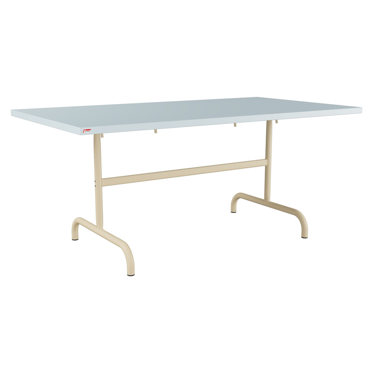 Schaffner Säntis Table repas rabattable 165x90cm – Bleu Pastel 51 / Marron Pastel 83