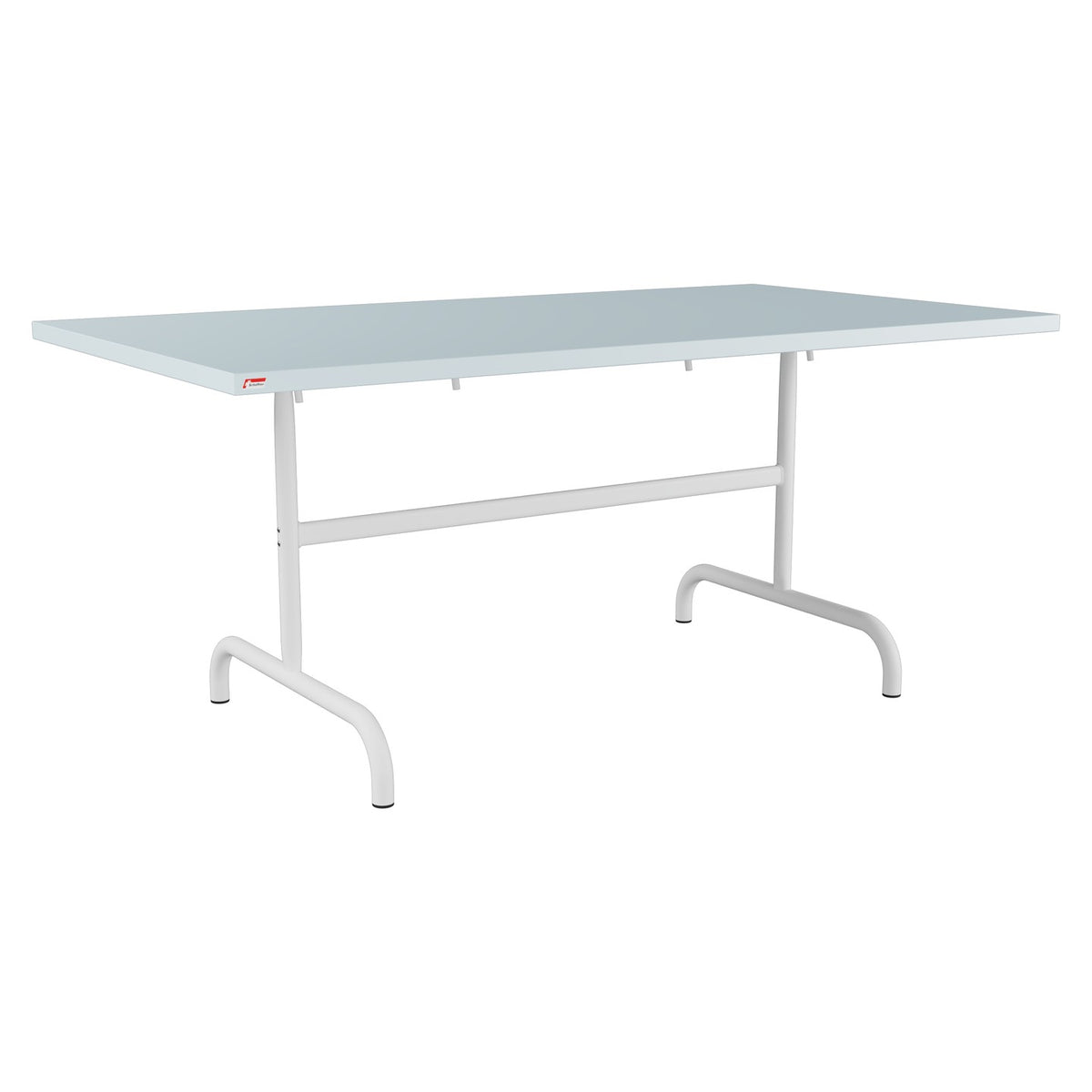 Schaffner Säntis Table repas rabattable 165x90cm – Bleu Pastel 51 / Blanc 90
