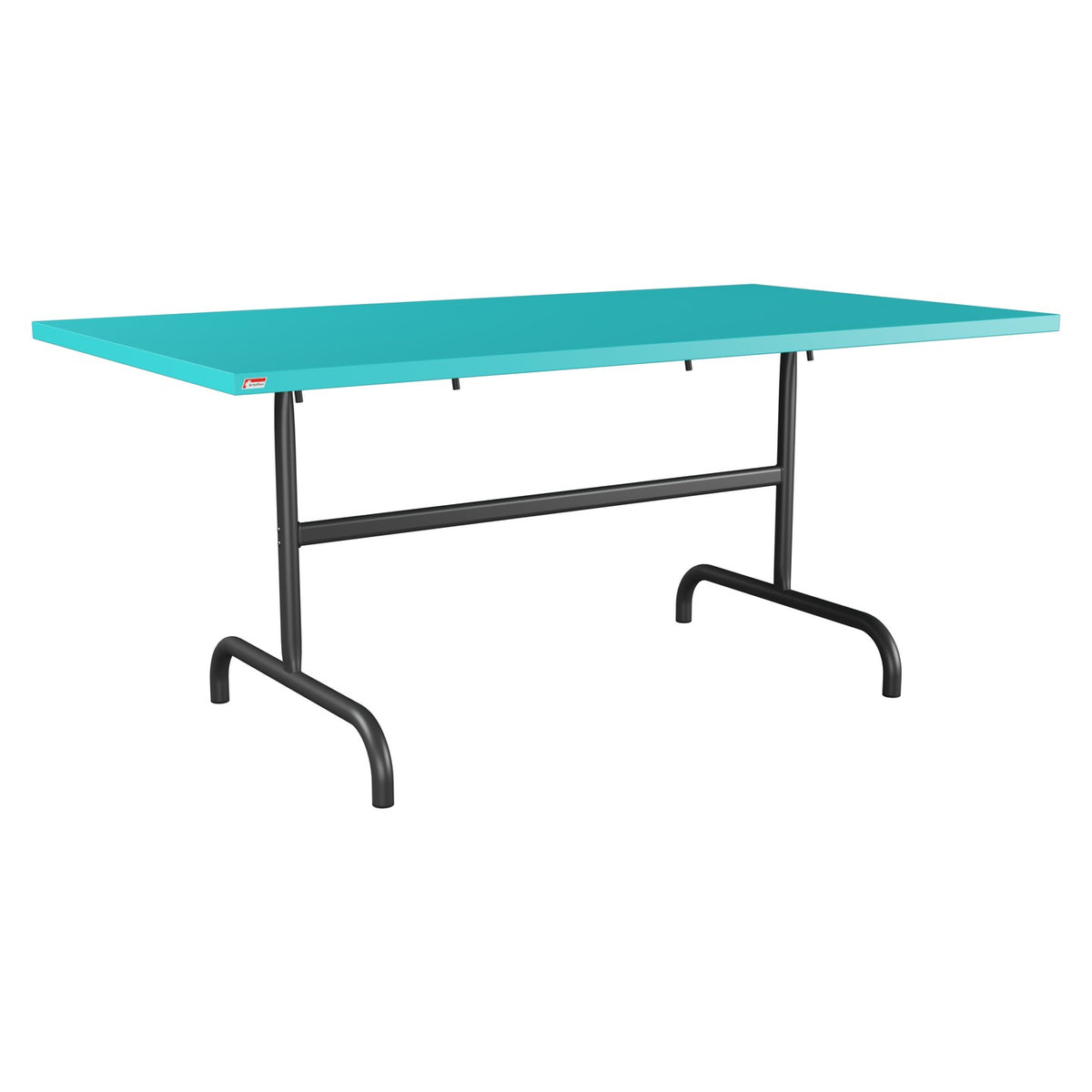 Schaffner Säntis Table repas rabattable 165x90cm – Turquoise 58 / Anthracite 77