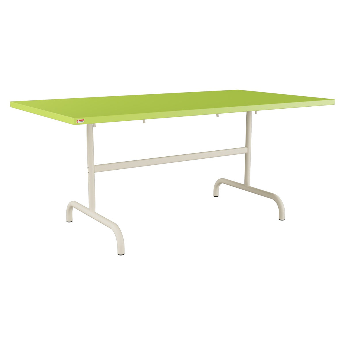 Schaffner Säntis Table repas rabattable 165x90cm – Vert clair 63 / Sable Pastel 15