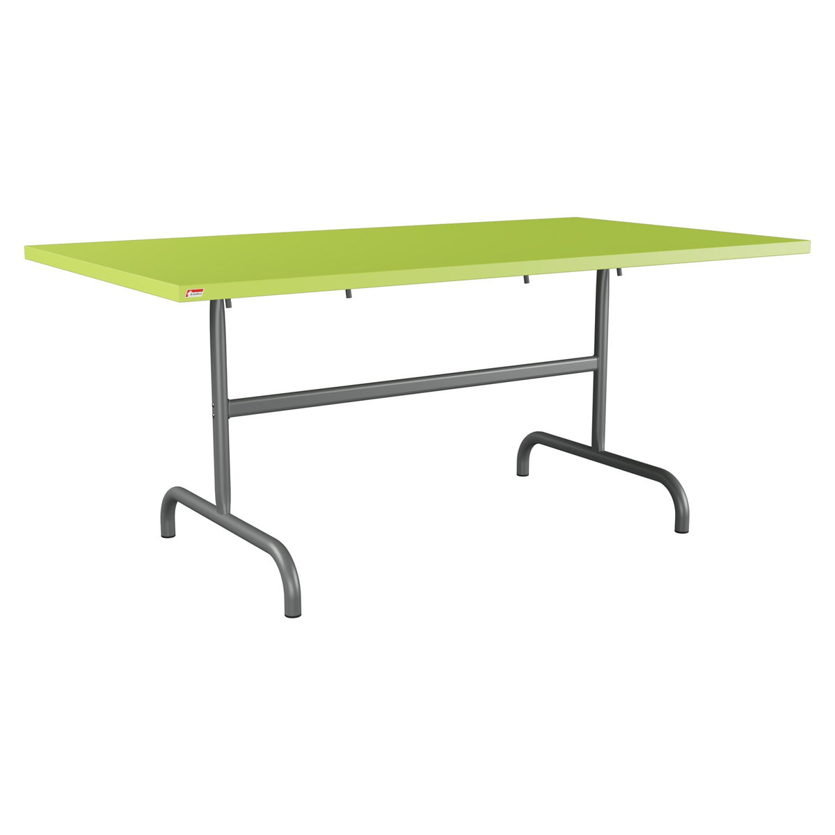 Schaffner Säntis Table repas rabattable 165x90cm – Vert clair 63 / Graphite 73