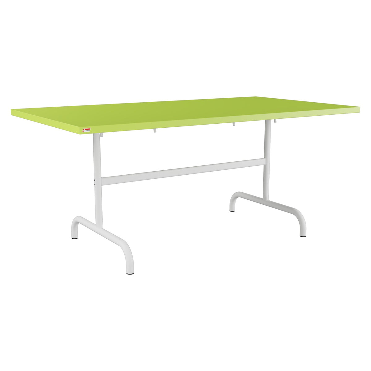 Schaffner Säntis Table repas rabattable 165x90cm – Vert clair 63 / Blanc 90