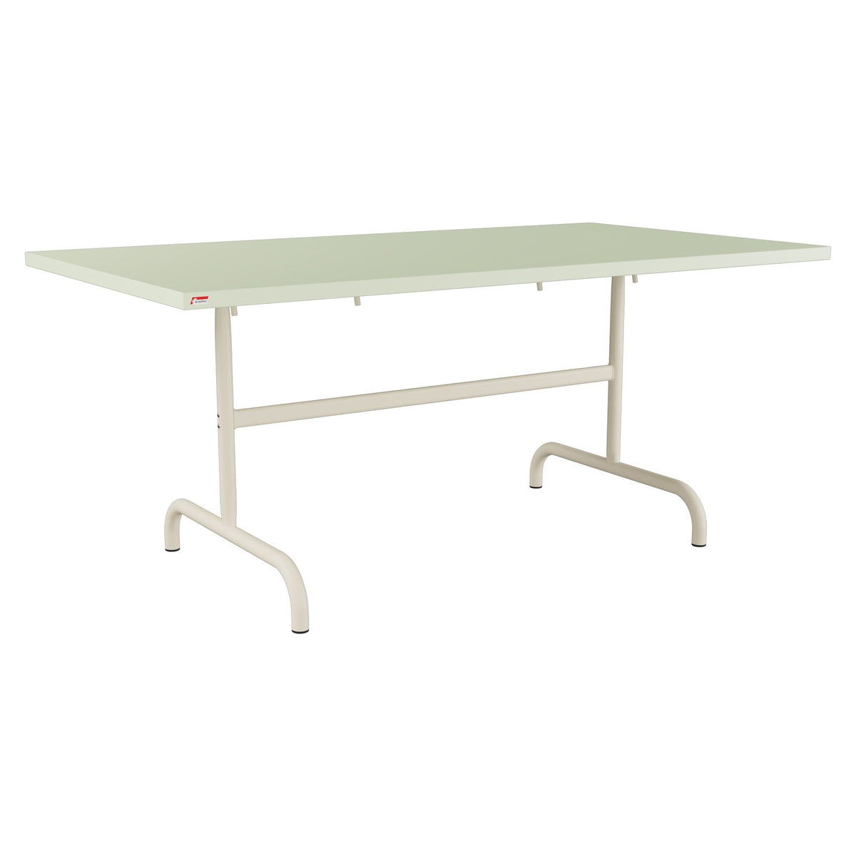 Schaffner Säntis Table repas rabattable 165x90cm – Vert Pastel 64 / Sable Pastel 15