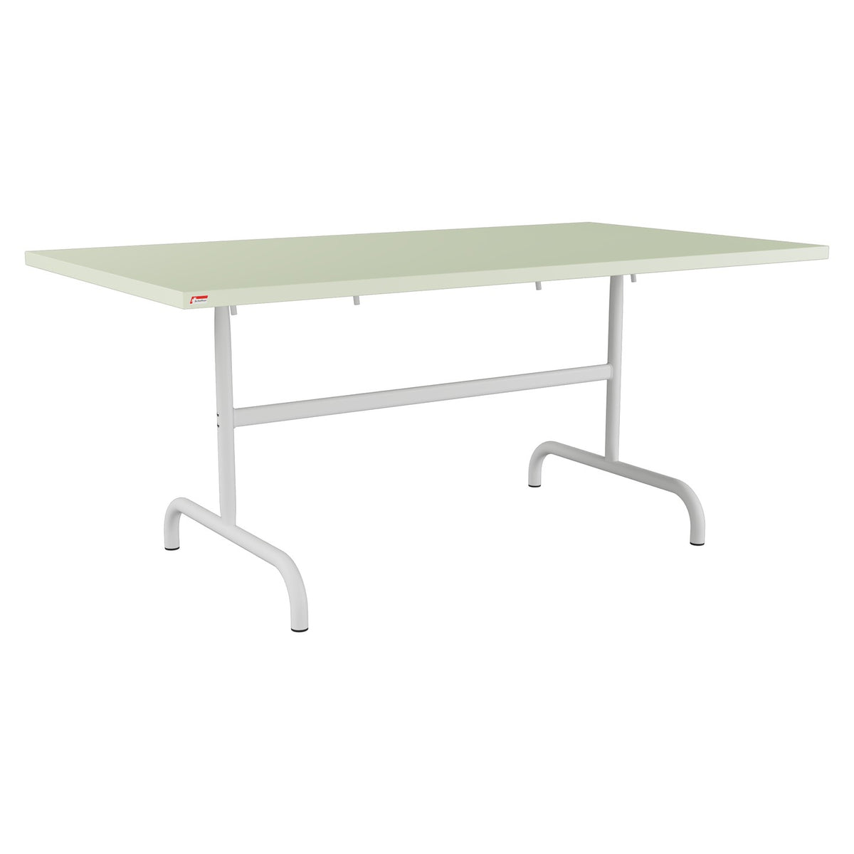 Schaffner Säntis Table repas rabattable 165x90cm – Vert Pastel 64 / Gris Argent 78