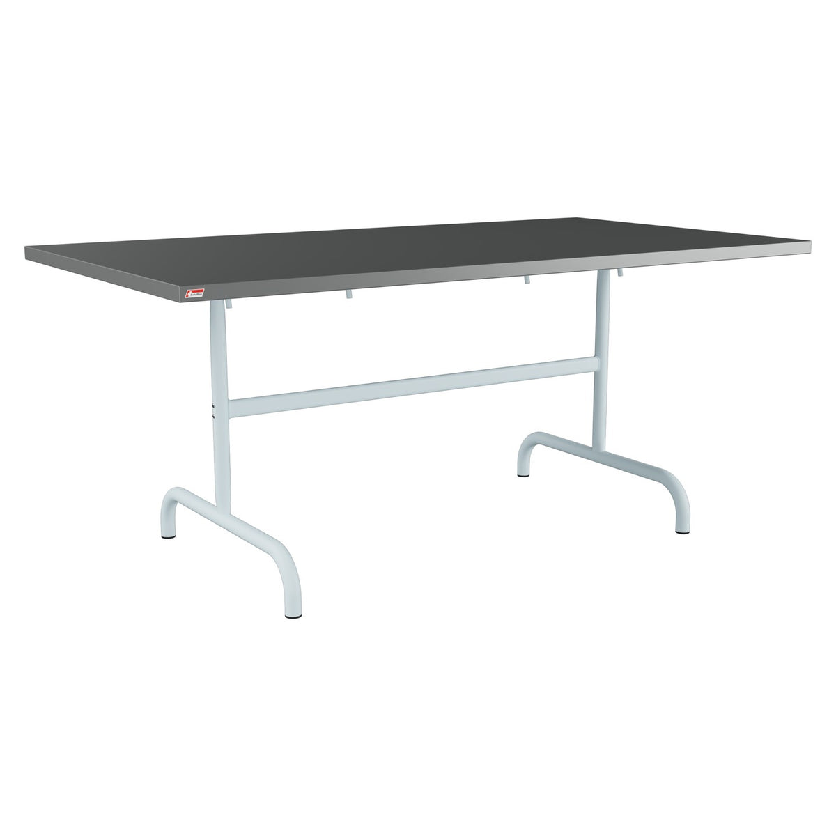 Schaffner Säntis Table repas rabattable 165x90cm – Graphite 73 / Bleu Pastel 51