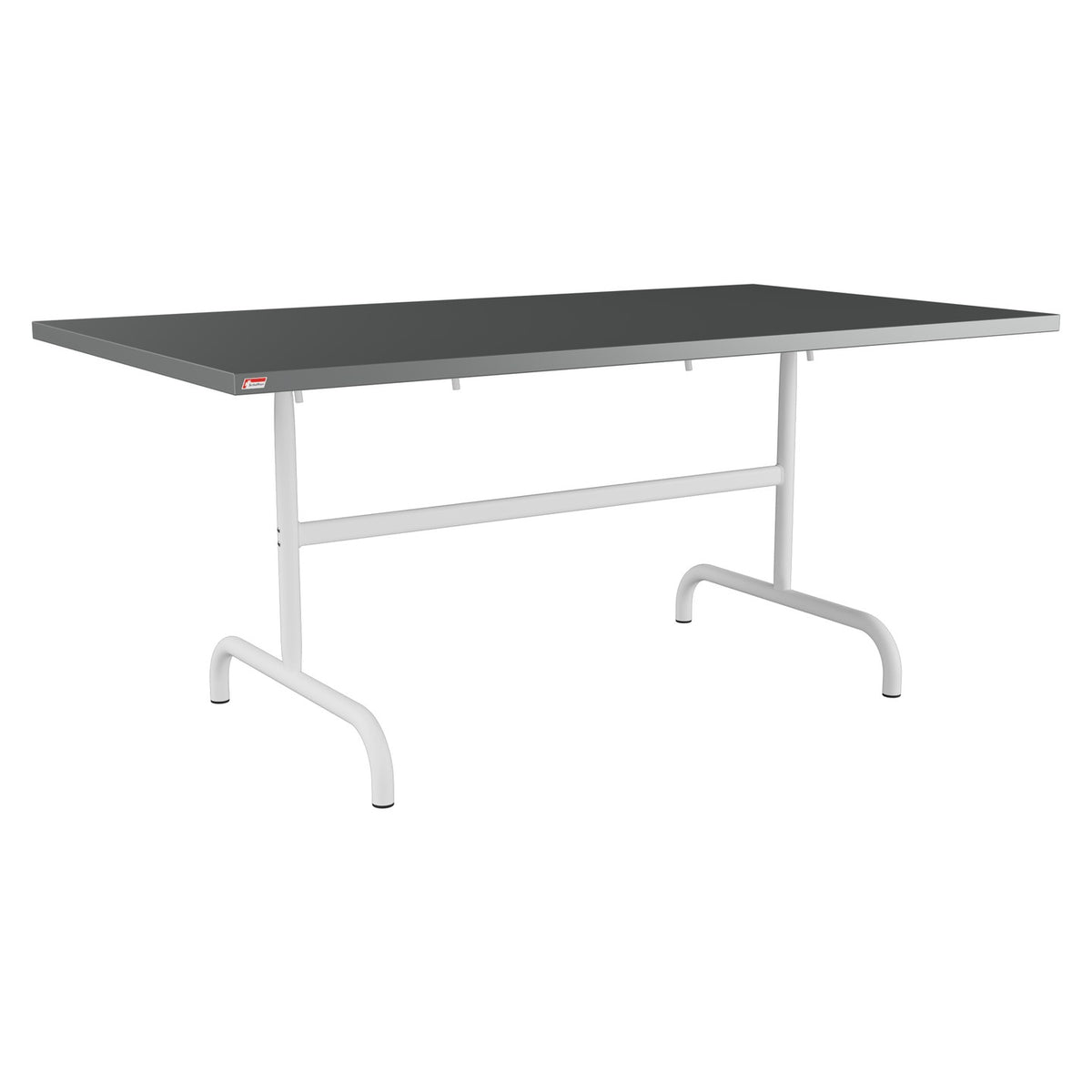 Schaffner Säntis Table repas rabattable 165x90cm – Graphite 73 / Blanc 90