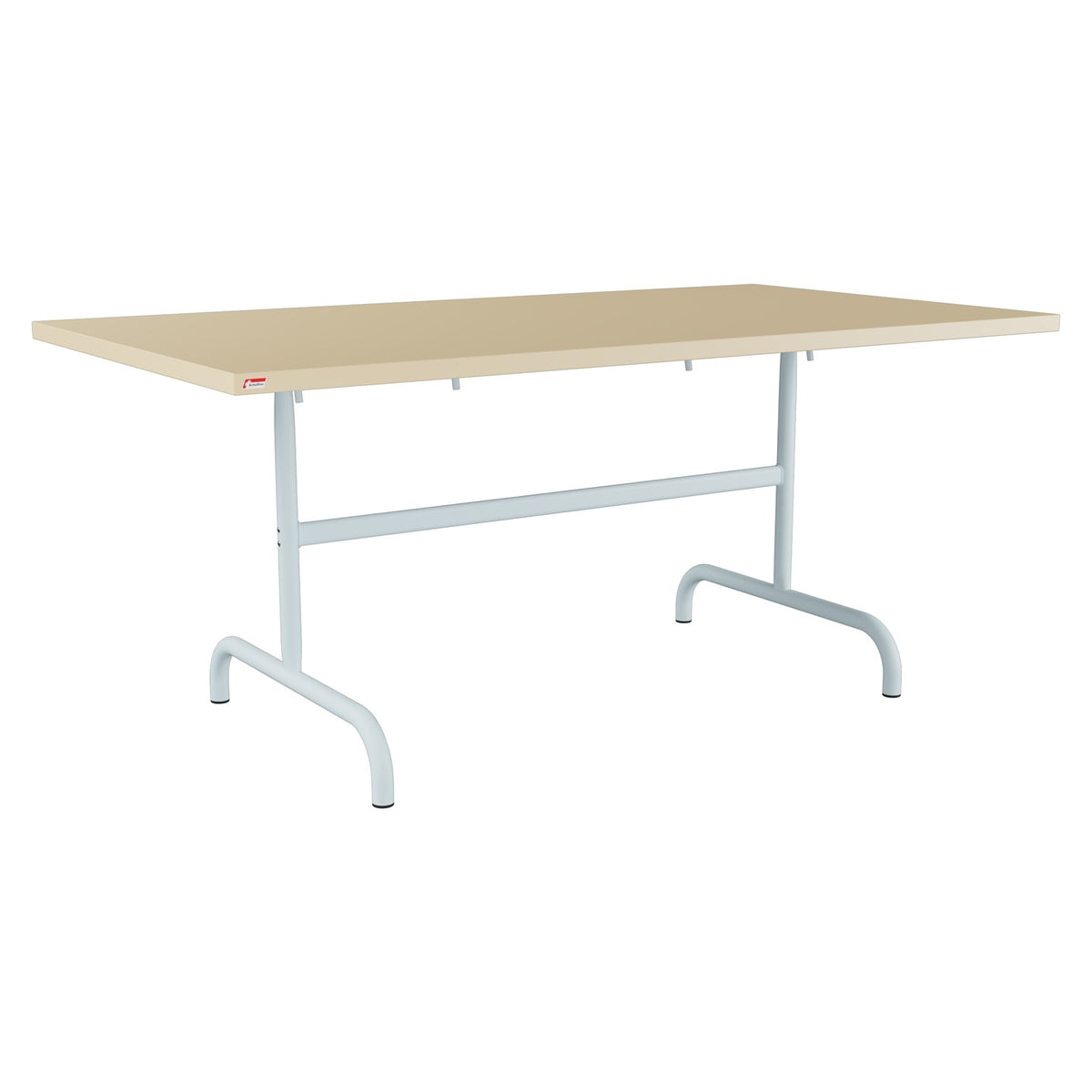 Schaffner Säntis Table repas rabattable 165x90cm – Marron Pastel 83 / Bleu Pastel 51