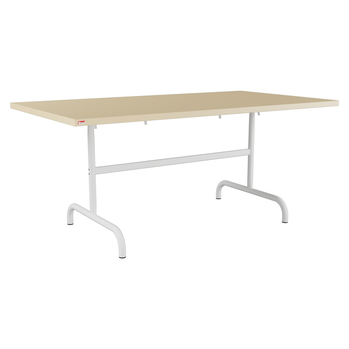 Schaffner Säntis Table repas rabattable 165x90cm – Marron Pastel 83 / Blanc 90