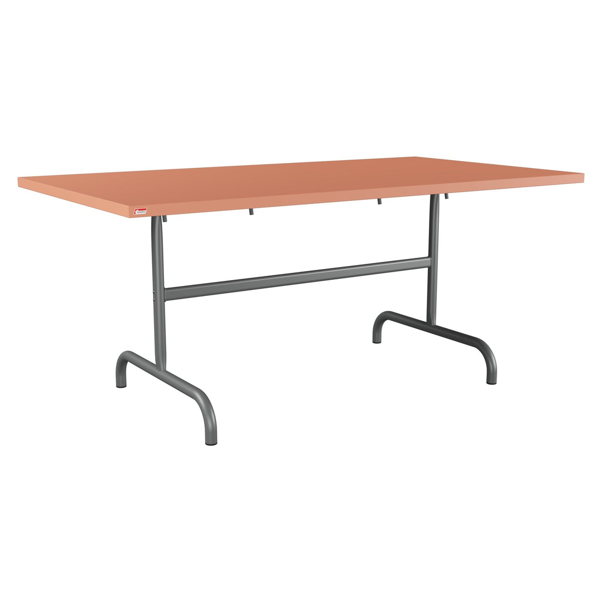 Schaffner Säntis Table repas rabattable 165x90cm – Terracotta 84 / Graphite 73
