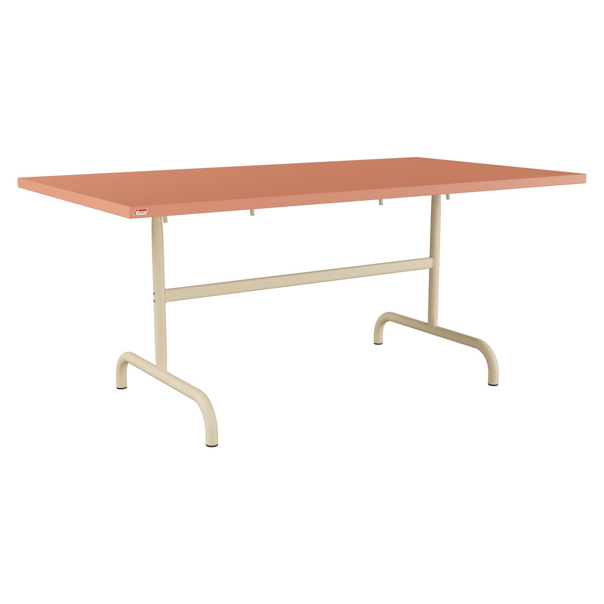 Schaffner Säntis Table repas rabattable 165x90cm – Terracotta 84 / Marron Pastel 83