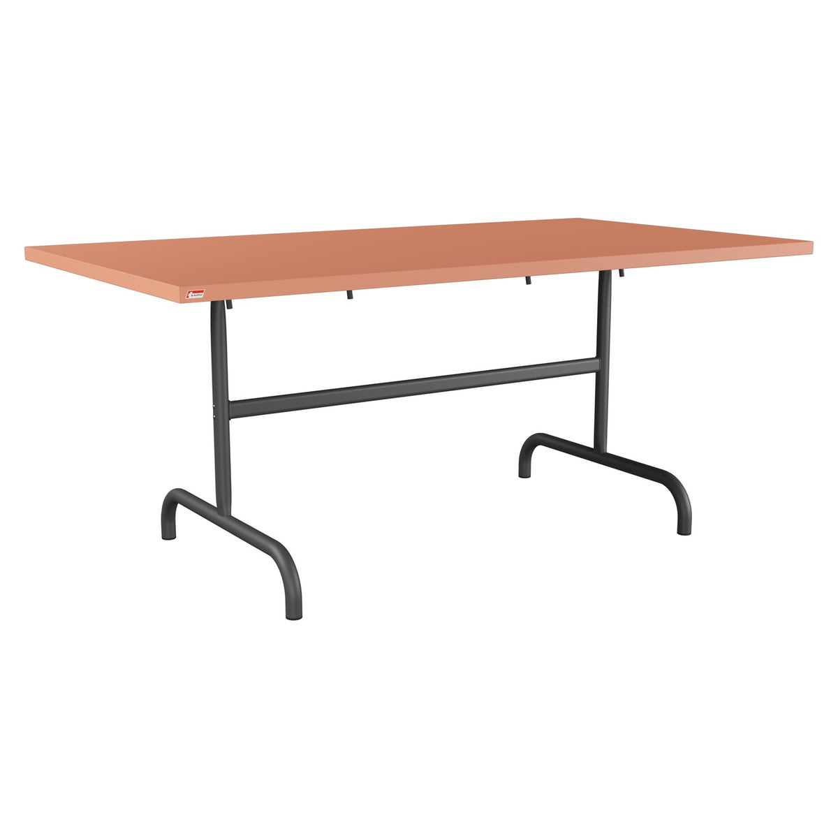 Schaffner Säntis Table repas rabattable 165x90cm – Terracotta 84 / Noir 91