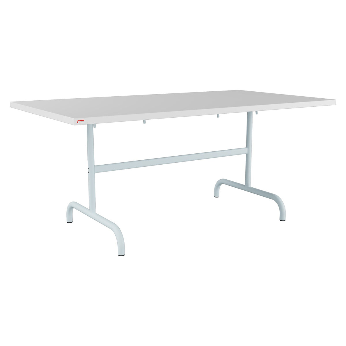 Schaffner Säntis Table repas rabattable 165x90cm – Blanc 90 / Bleu Pastel 51