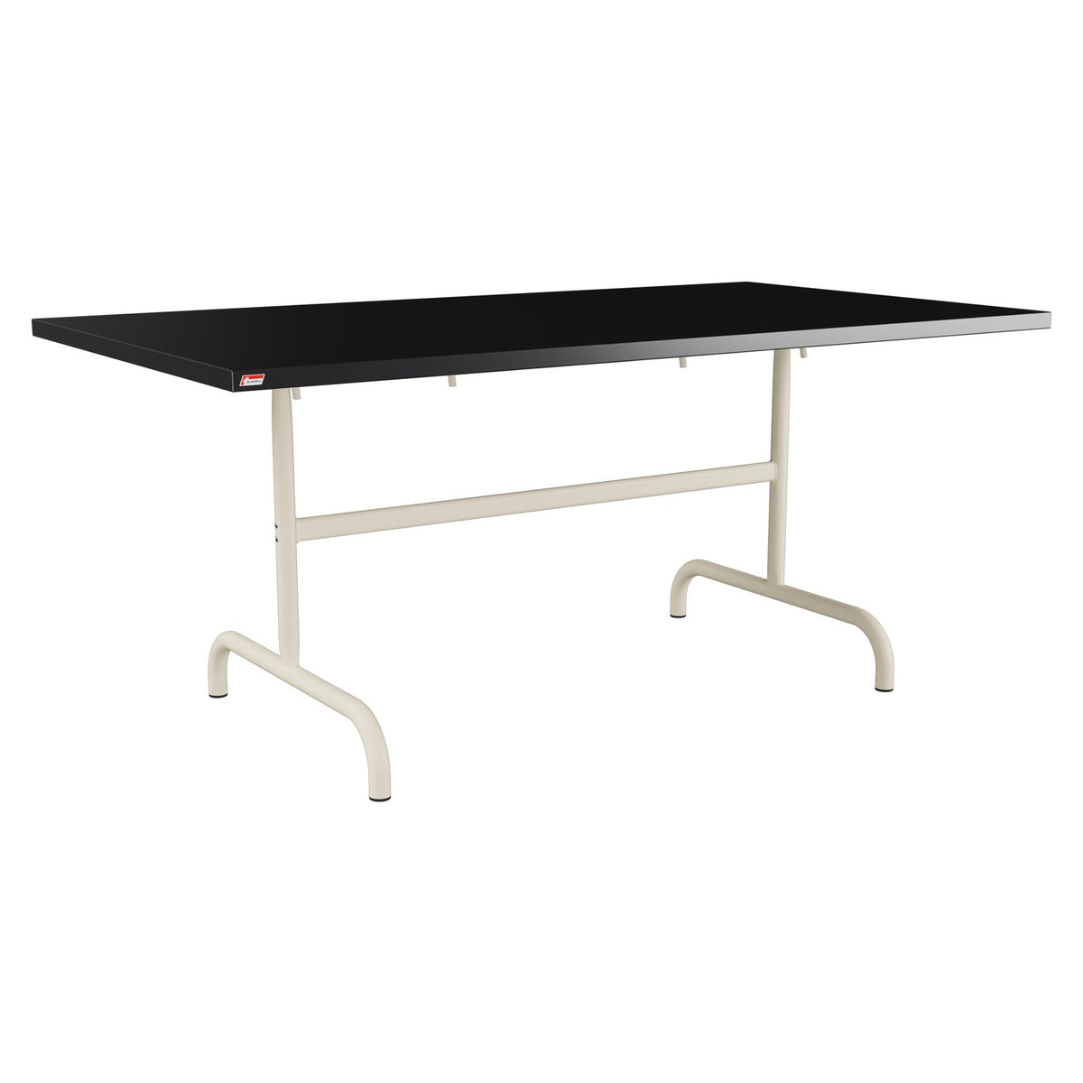 Schaffner Säntis Table repas rabattable 165x90cm – Noir 91 / Sable Pastel 15