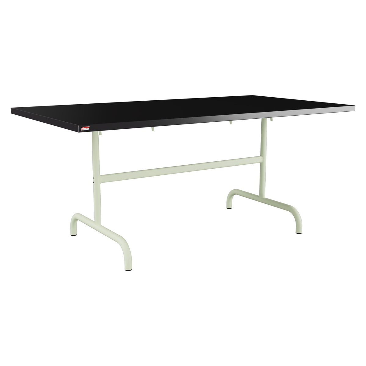 Schaffner Säntis Table repas rabattable 165x90cm – Noir 91 / Vert Pastel 64