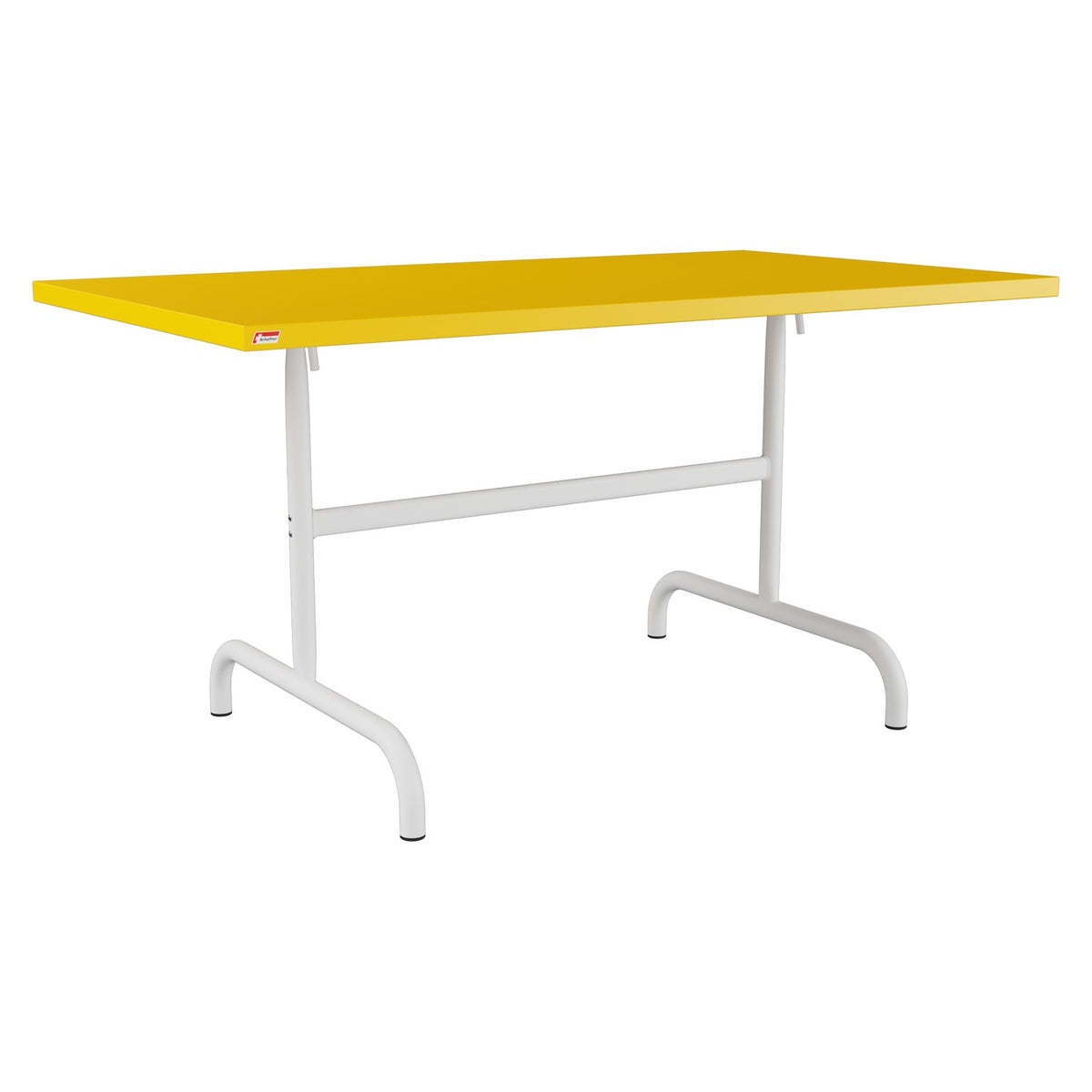 Schaffner Säntis Table repas rabattable 140x80cm – Jaune 11 / Blanc 90