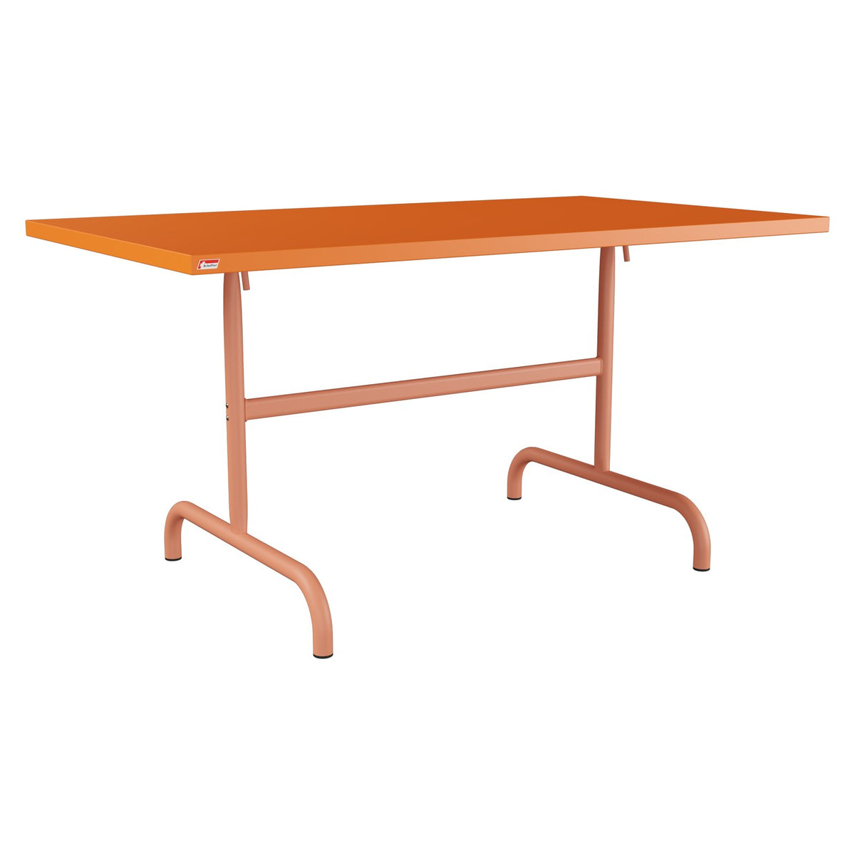 Schaffner Säntis Table repas rabattable 140x80cm – Orange 13 / Terracotta 84