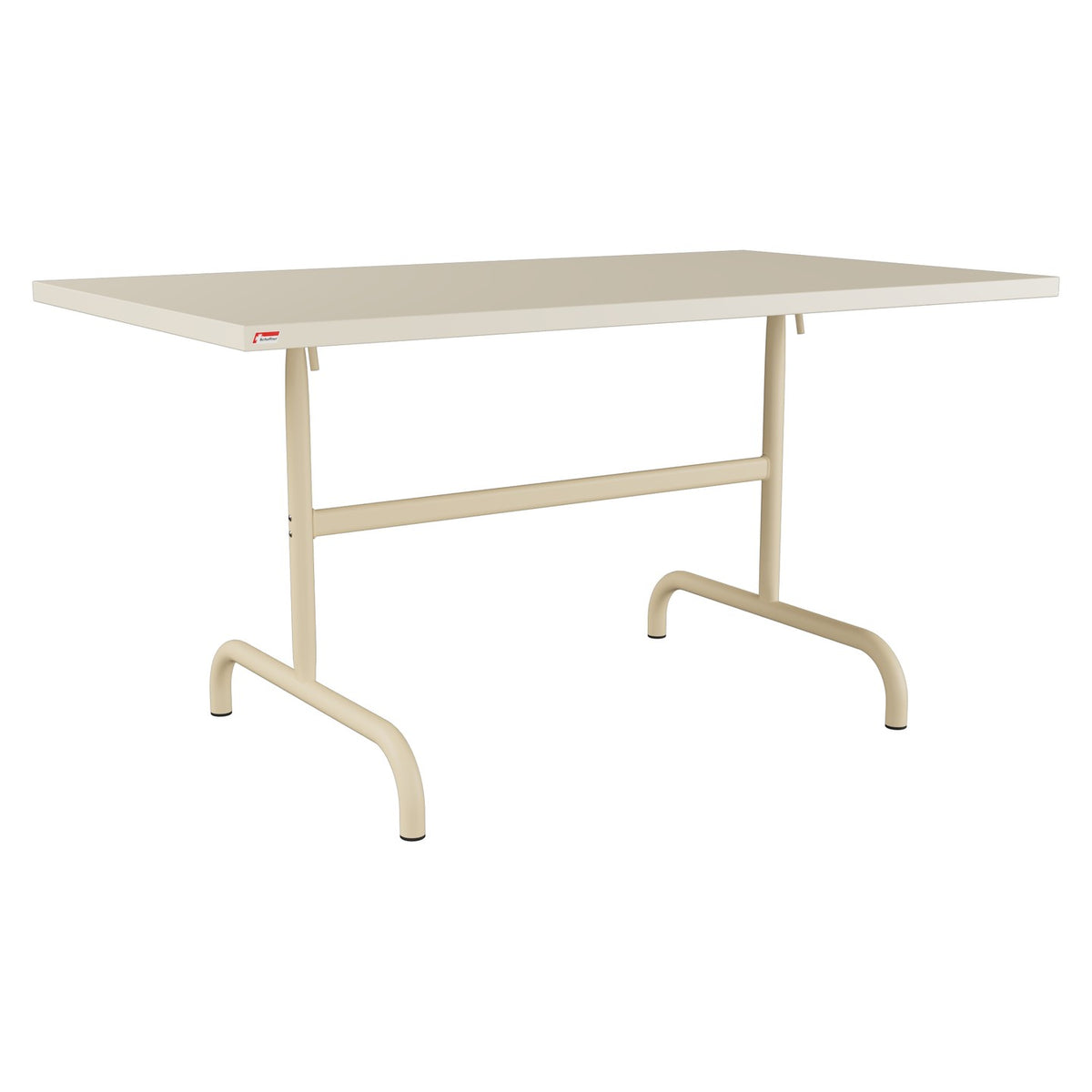 Schaffner Säntis Table repas rabattable 140x80cm – Sable Pastel 15 / Marron Pastel 83