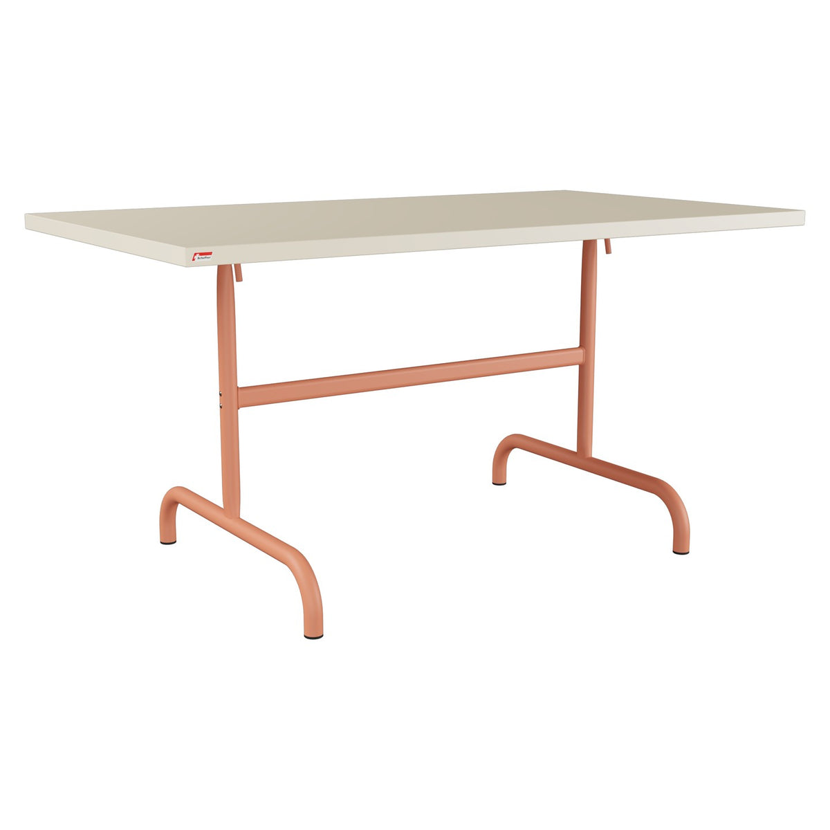 Schaffner Säntis Table repas rabattable 140x80cm – Sable Pastel 15 / Terracotta 84