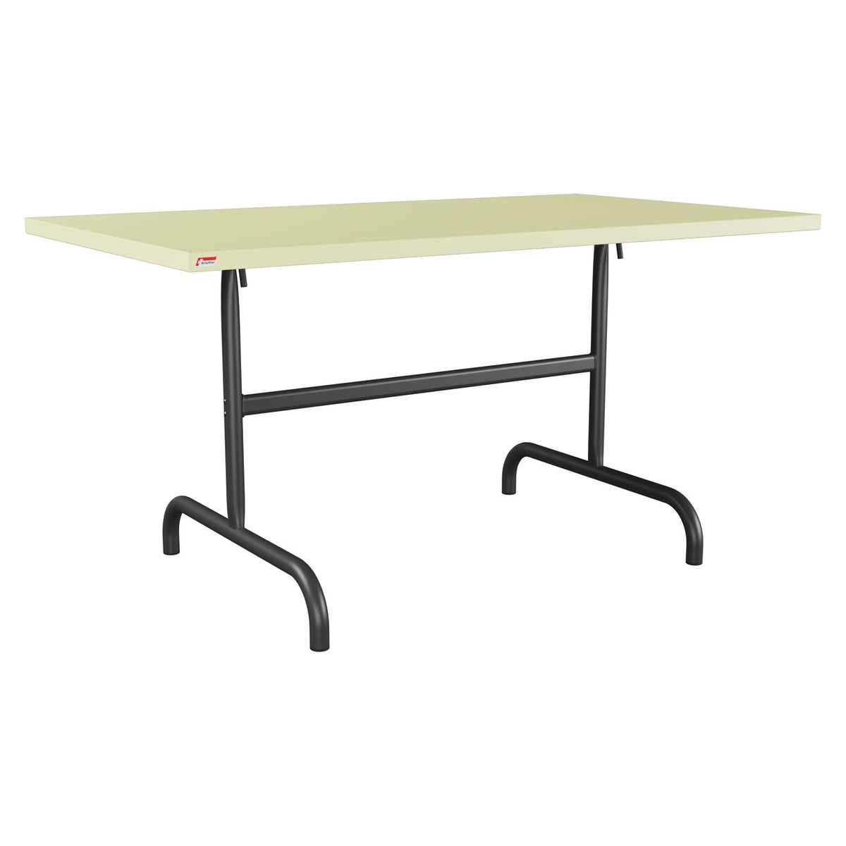 Schaffner Säntis Table repas rabattable 140x80cm – Jaune Buis 18 / Anthracite 77
