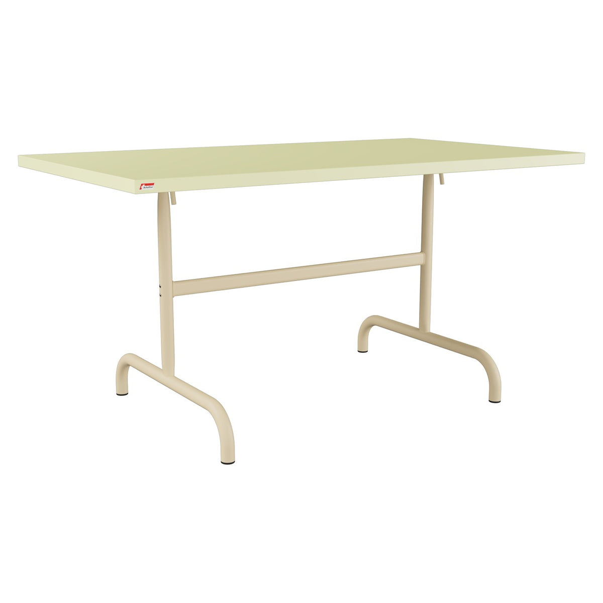 Schaffner Säntis Table repas rabattable 140x80cm – Jaune Buis 18 / Marron Pastel 83