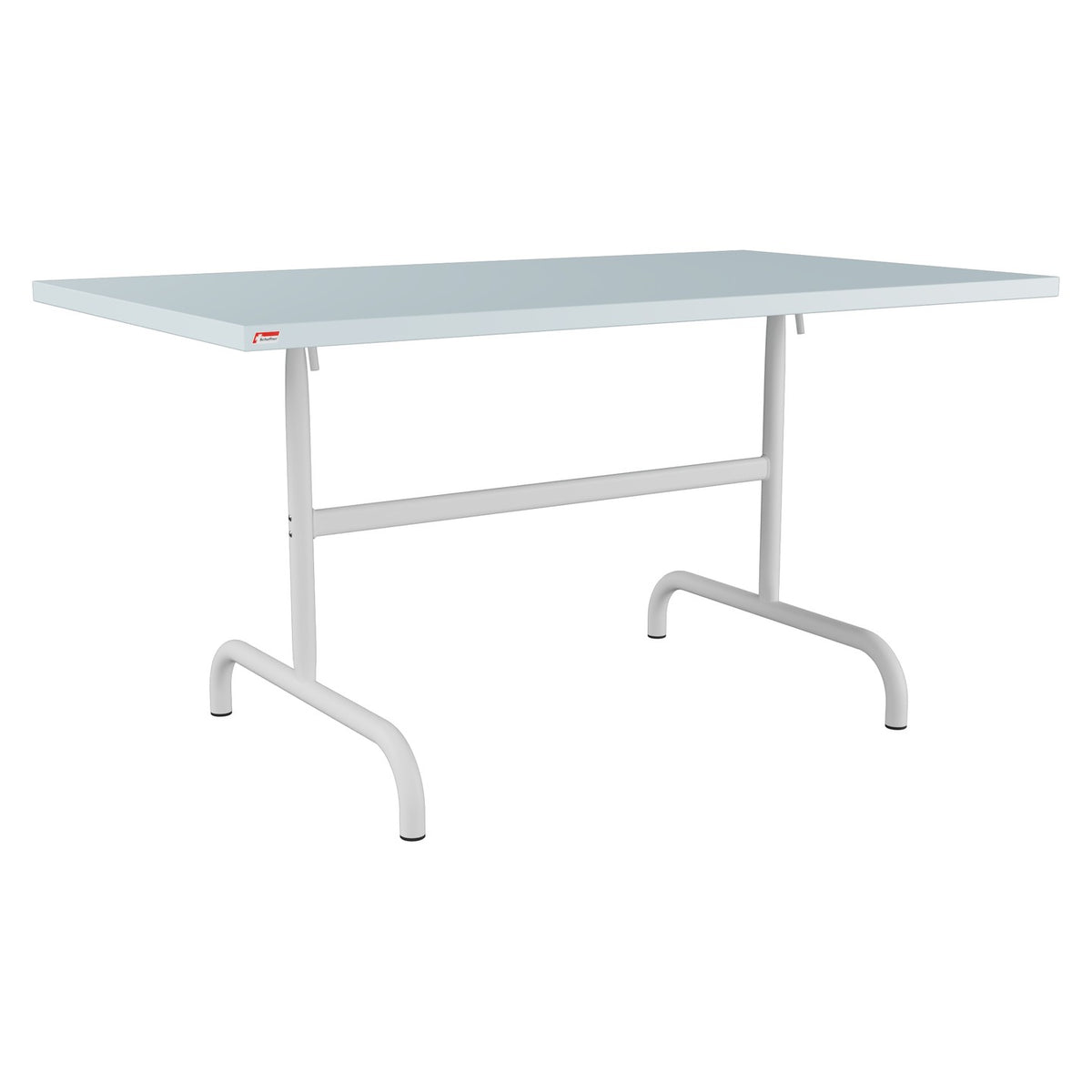 Schaffner Säntis Table repas rabattable 140x80cm – Bleu Pastel 51 / Gris Argent 78