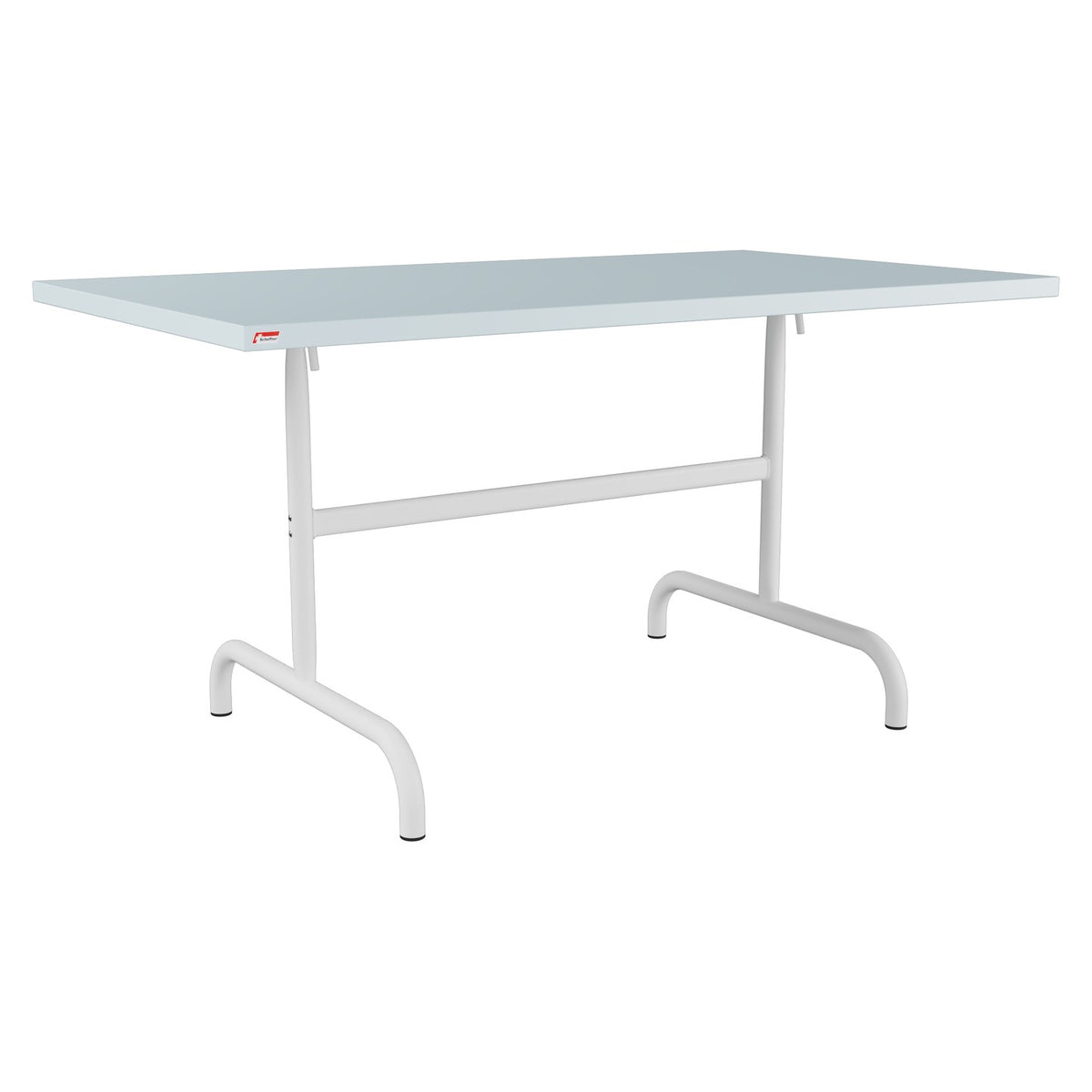 Schaffner Säntis Table repas rabattable 140x80cm – Bleu Pastel 51 / Blanc 90