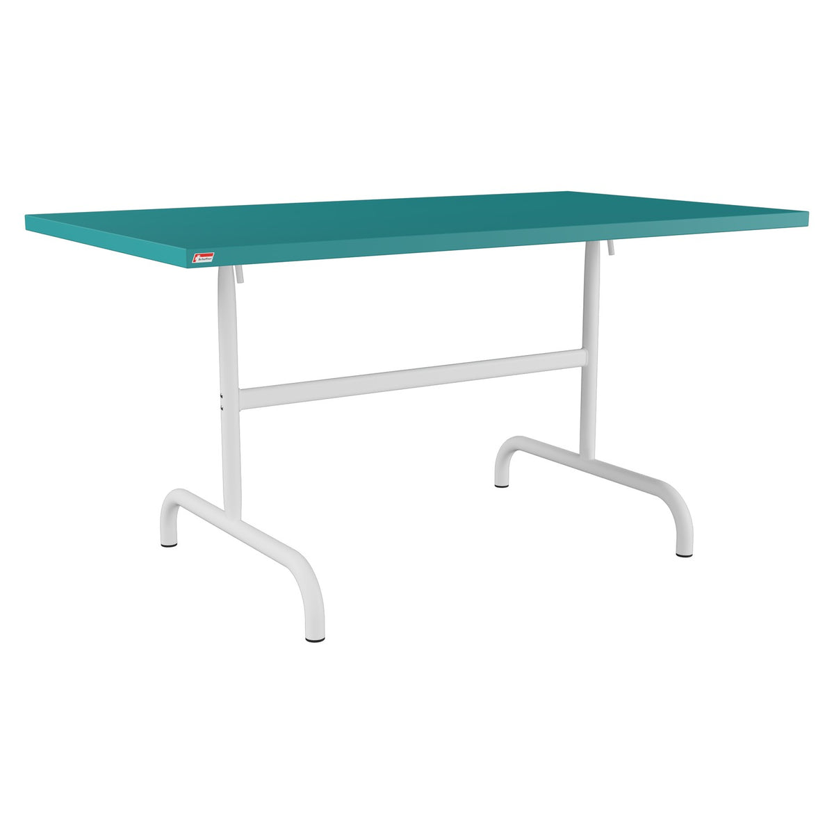Schaffner Säntis Table repas rabattable 140x80cm – Bleu Kali 56 / Blanc 90
