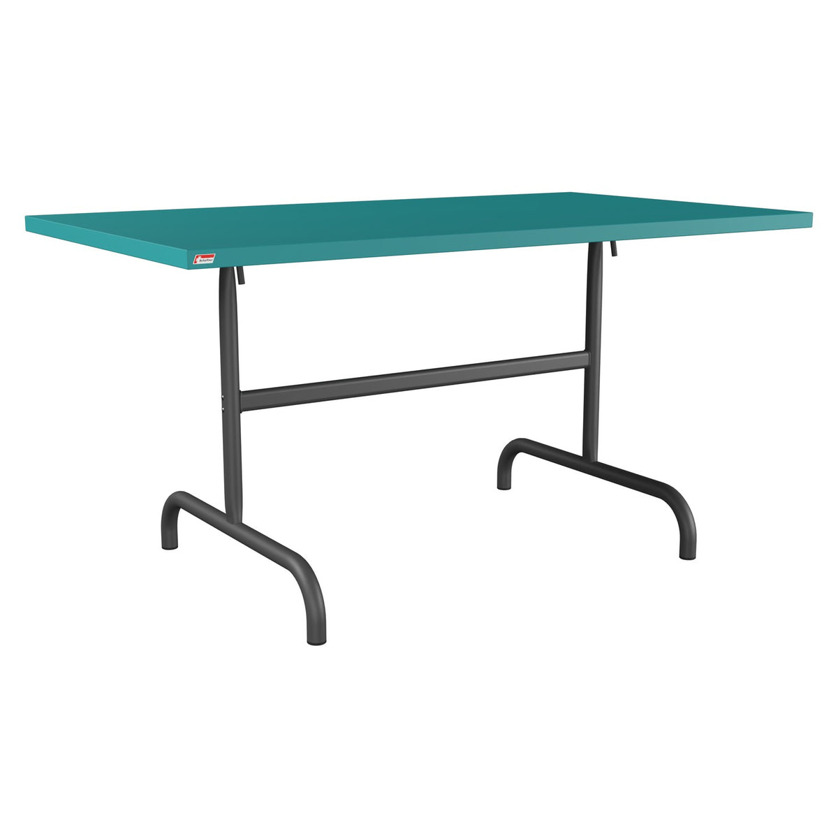 Schaffner Säntis Table repas rabattable 140x80cm – Bleu Kali 56 / Noir 91