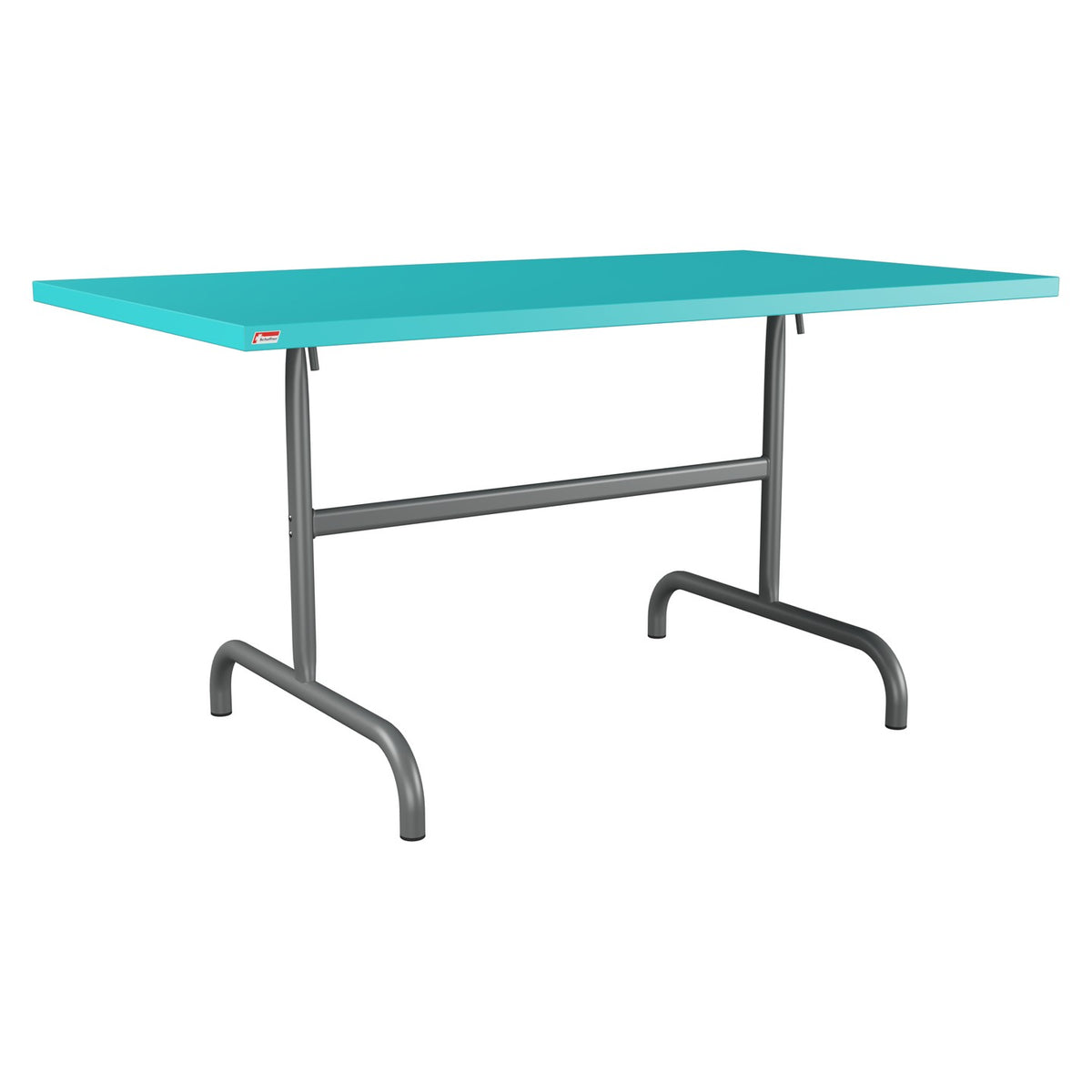 Schaffner Säntis Table repas rabattable 140x80cm – Turquoise 58 / Graphite 73