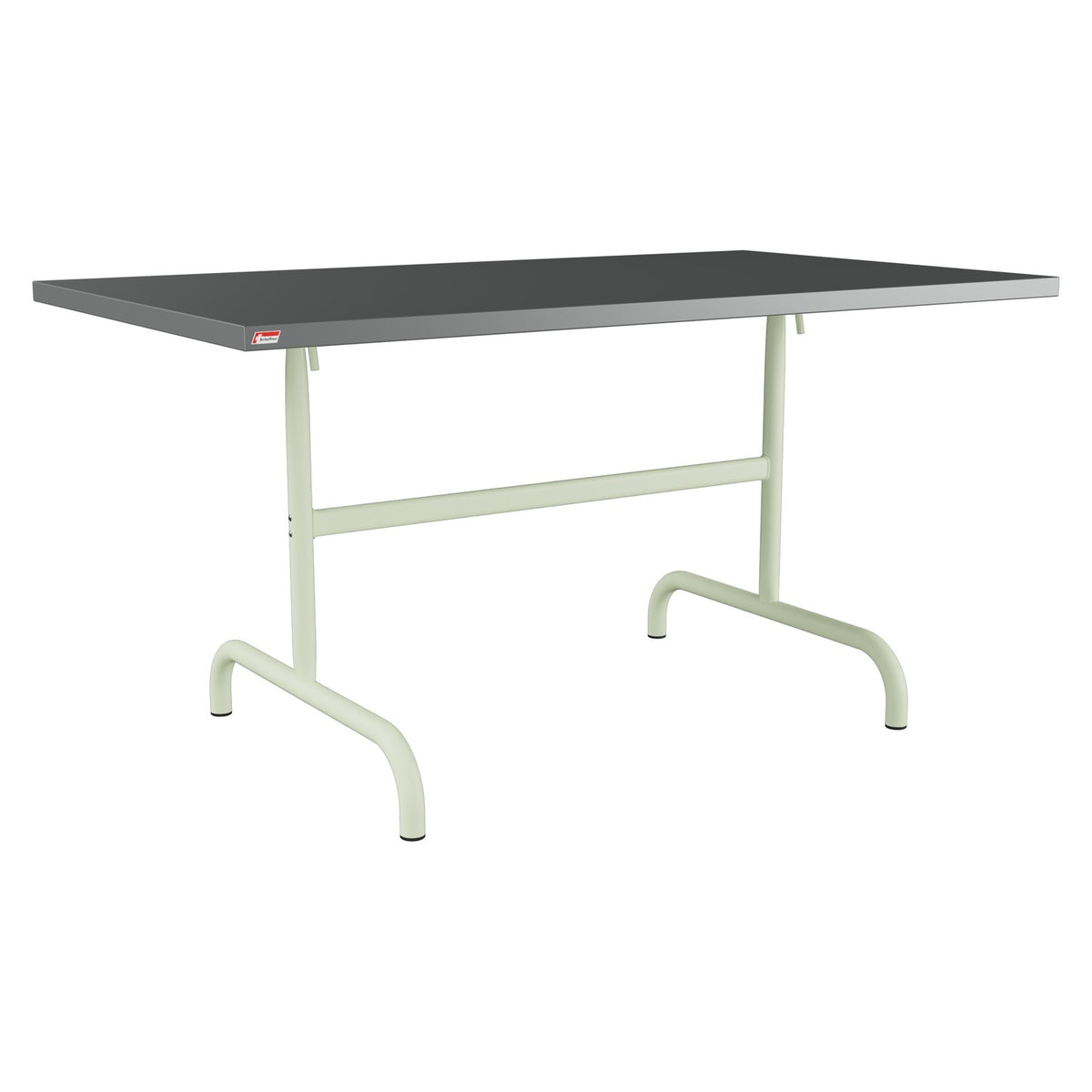 Schaffner Säntis Table repas rabattable 140x80cm – Graphite 73 / Vert Pastel 64