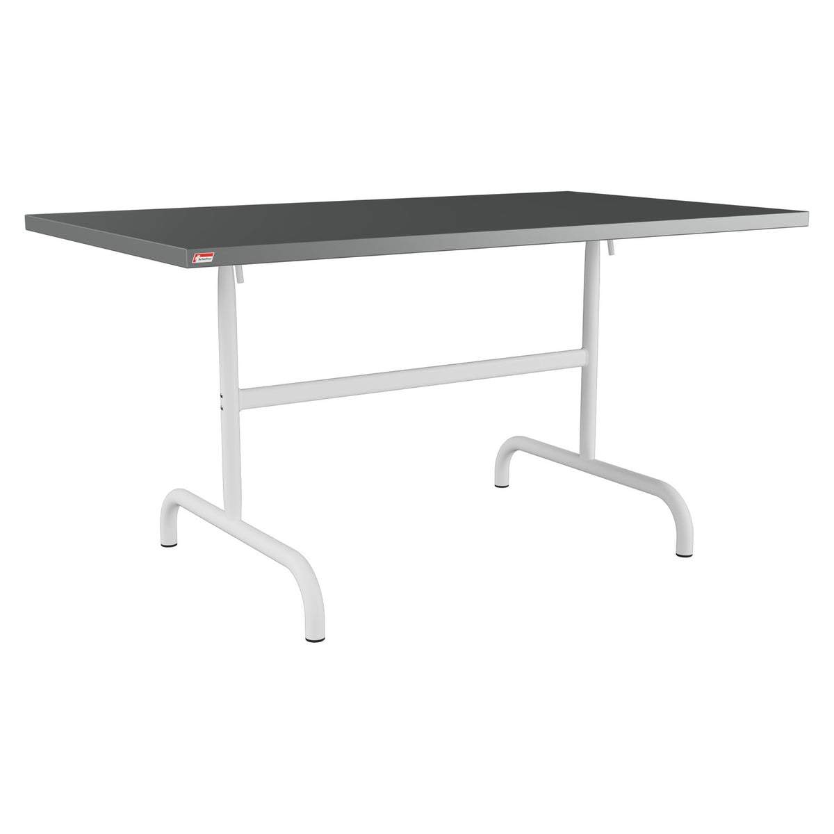 Schaffner Säntis Table repas rabattable 140x80cm – Graphite 73 / Blanc 90