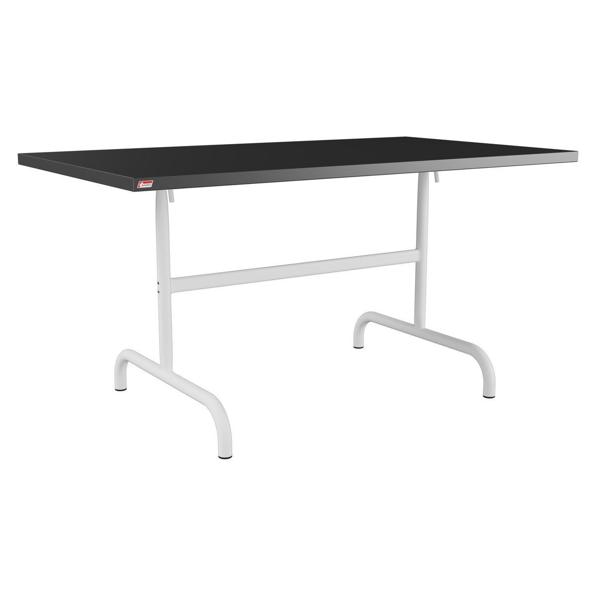 Schaffner Säntis Table repas rabattable 140x80cm – Anthracite 77 / Blanc 90