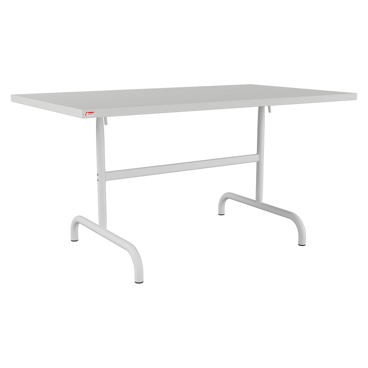 Schaffner Säntis Table repas rabattable 140x80cm – Gris Argent 78 / Gris Argent 78