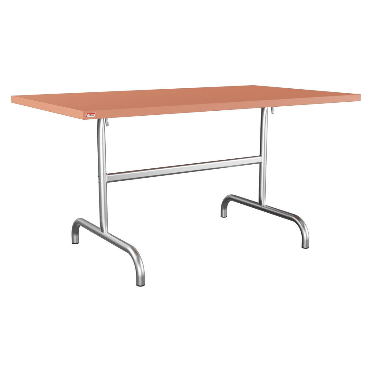 Schaffner Säntis Table repas rabattable 140x80cm – Terracotta 84 / Galvanisé à chaud 02