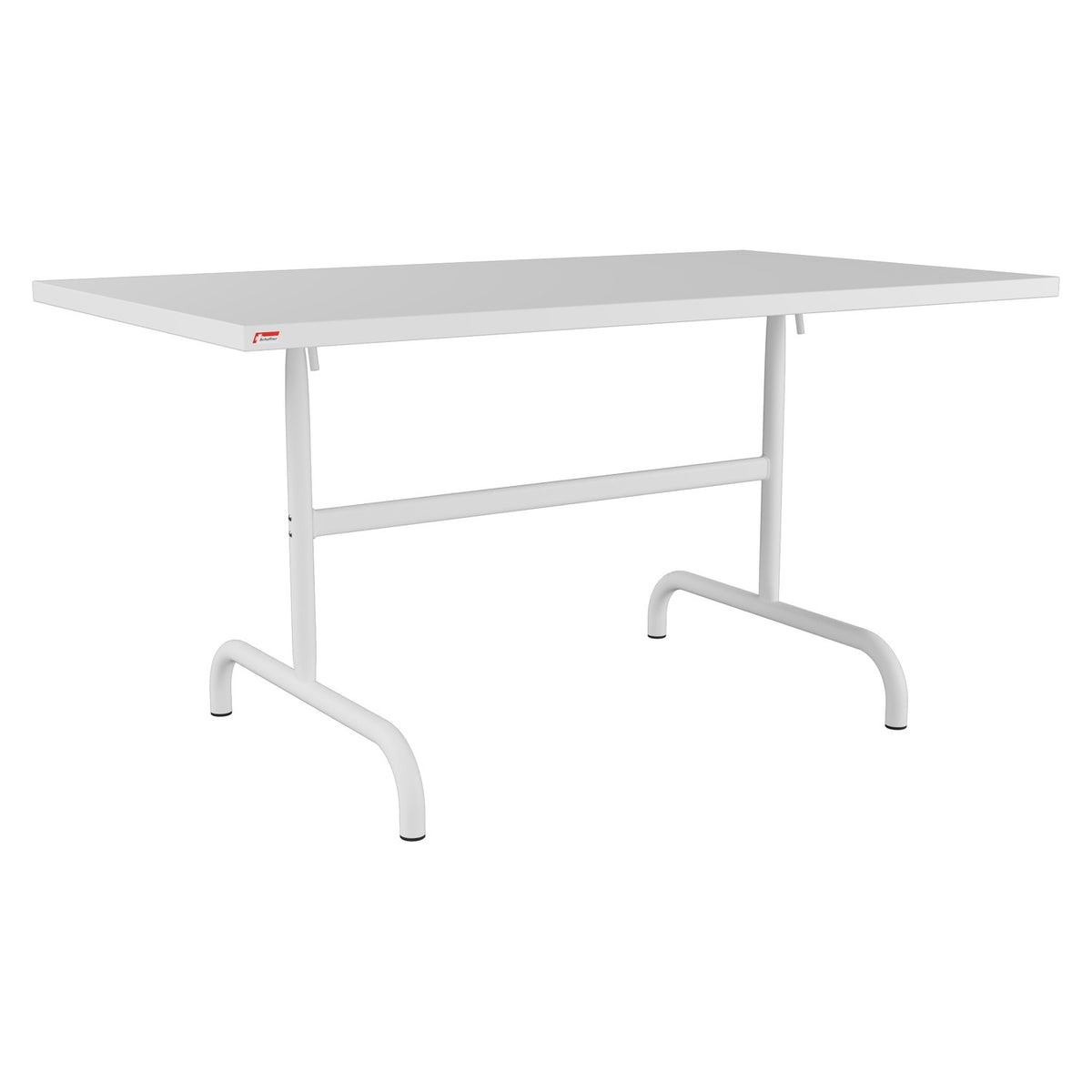 Schaffner Säntis Table repas rabattable 140x80cm – Blanc 90 / Blanc 90