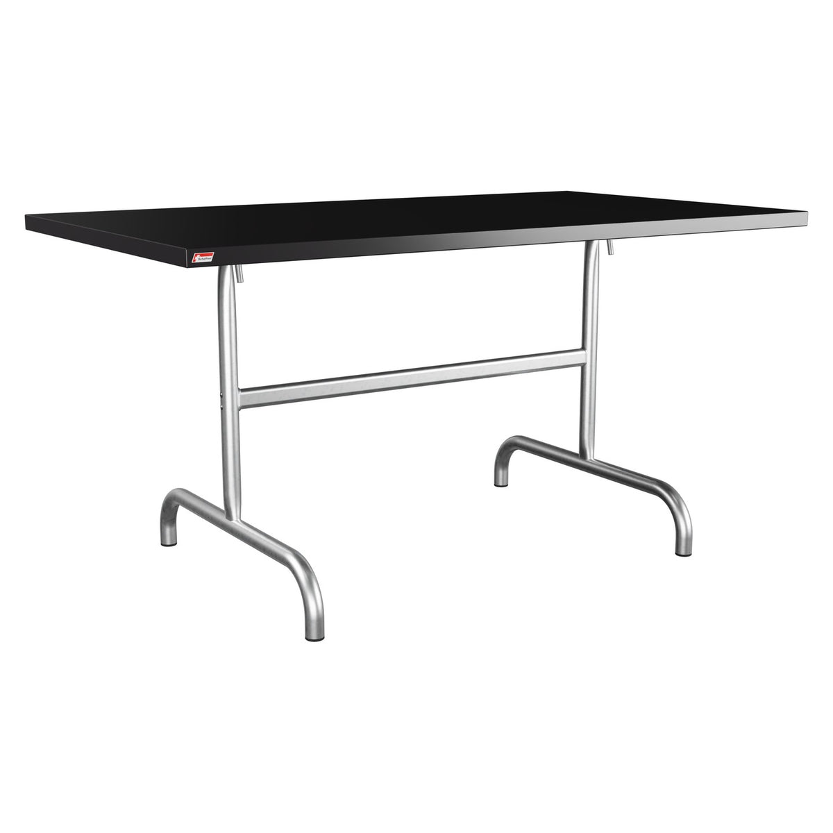 Schaffner Säntis Table repas rabattable 140x80cm – Noir 91 / Galvanisé à chaud 02